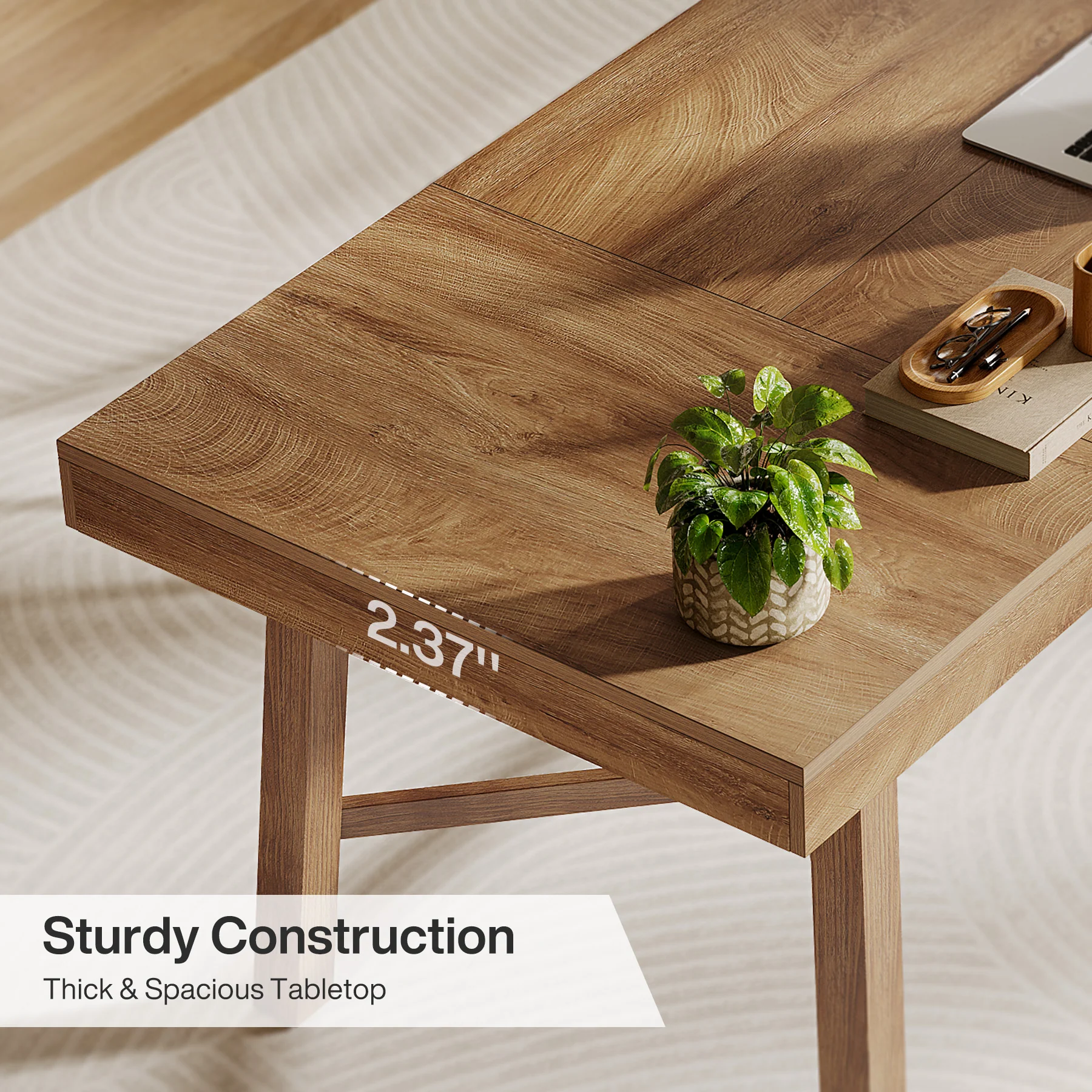 Rectangle Dining Table, 70.9" Kitchen Table with Reinforced Legs for 6-8 - Image 7