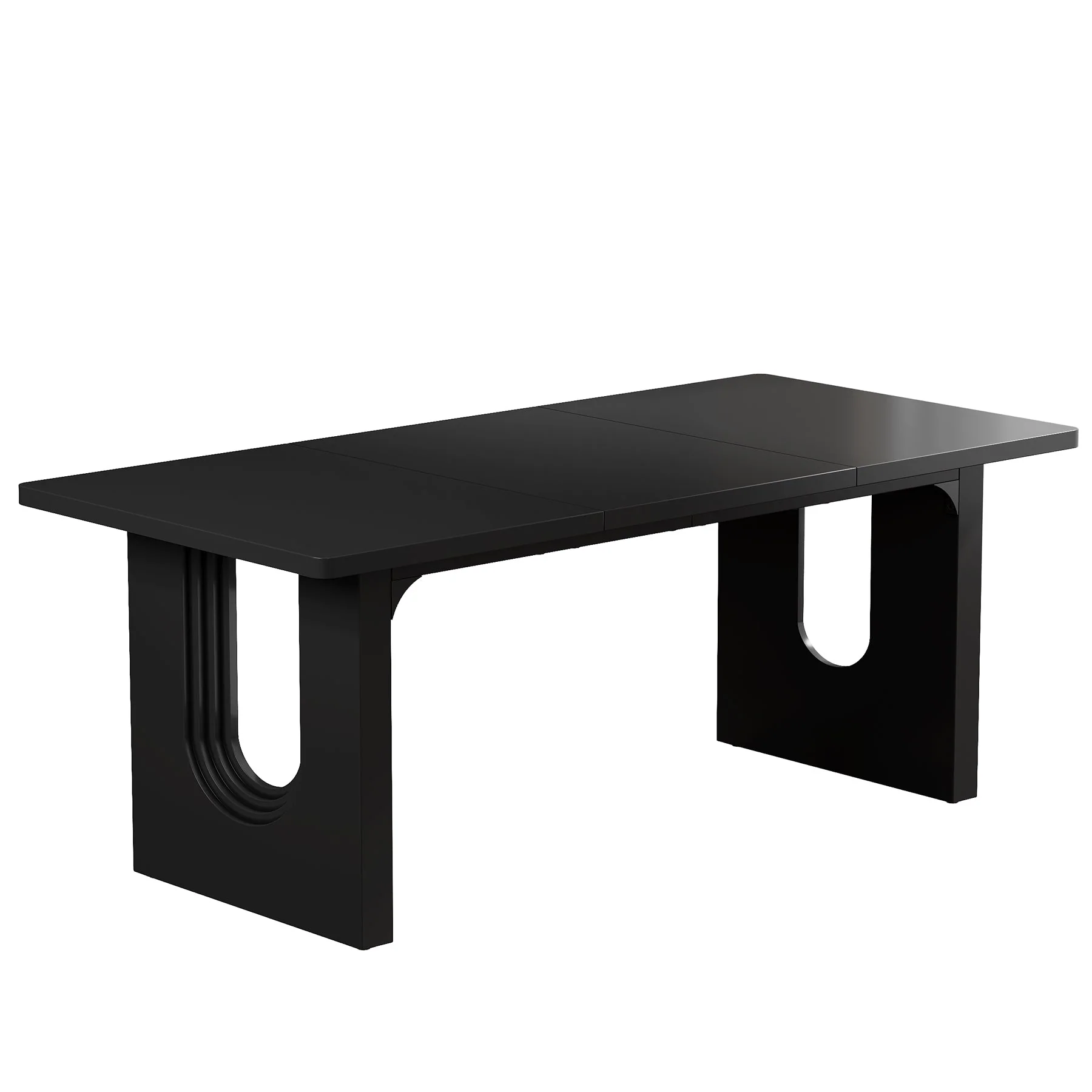 71" Executive Desk, Modern Executive Office Table with Wood Double Pedestal Base - Image 5