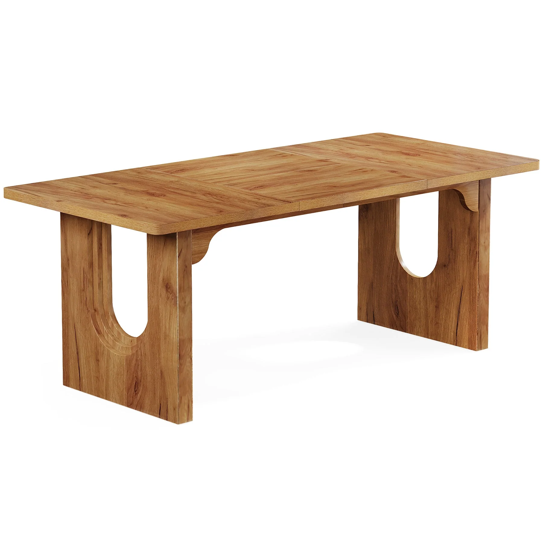 71" Dining Table for 6 to 8 People, Modern Wood Kitchen Dinner Table - Image 9