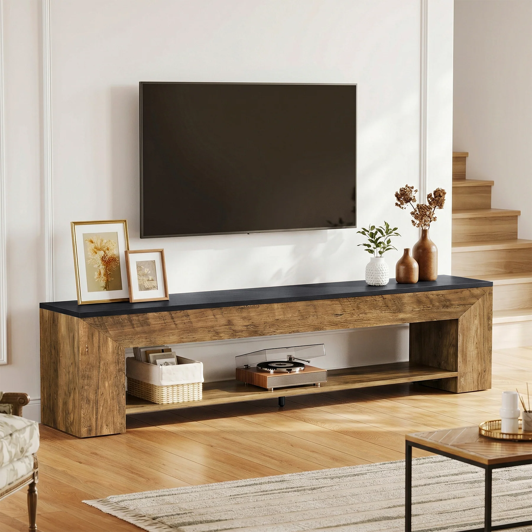 71" TV Stand, Large Entertainment Center with Shelf for TVs up to 80" - Image 5