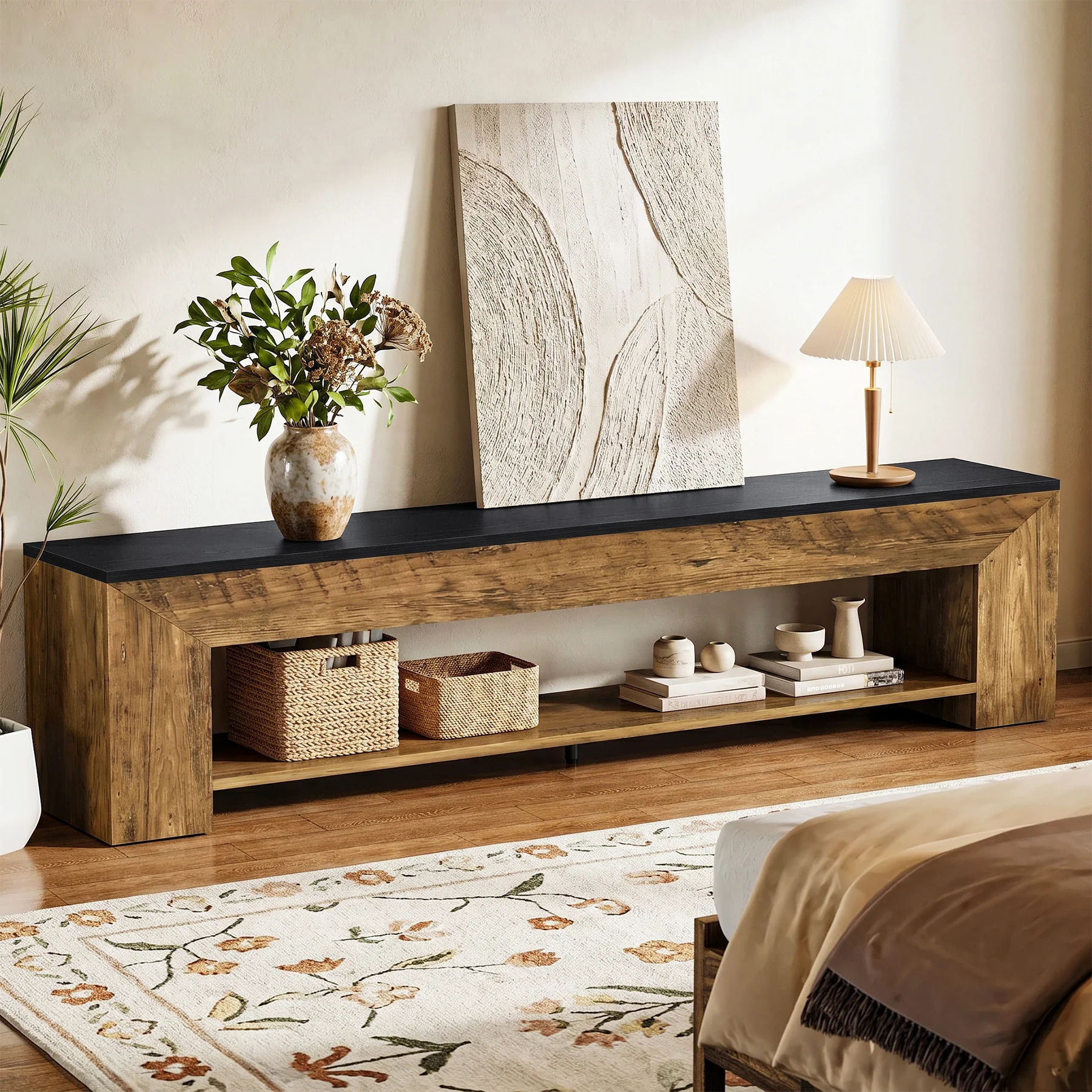 71" TV Stand, Large Entertainment Center with Shelf for TVs up to 80" - Image 6