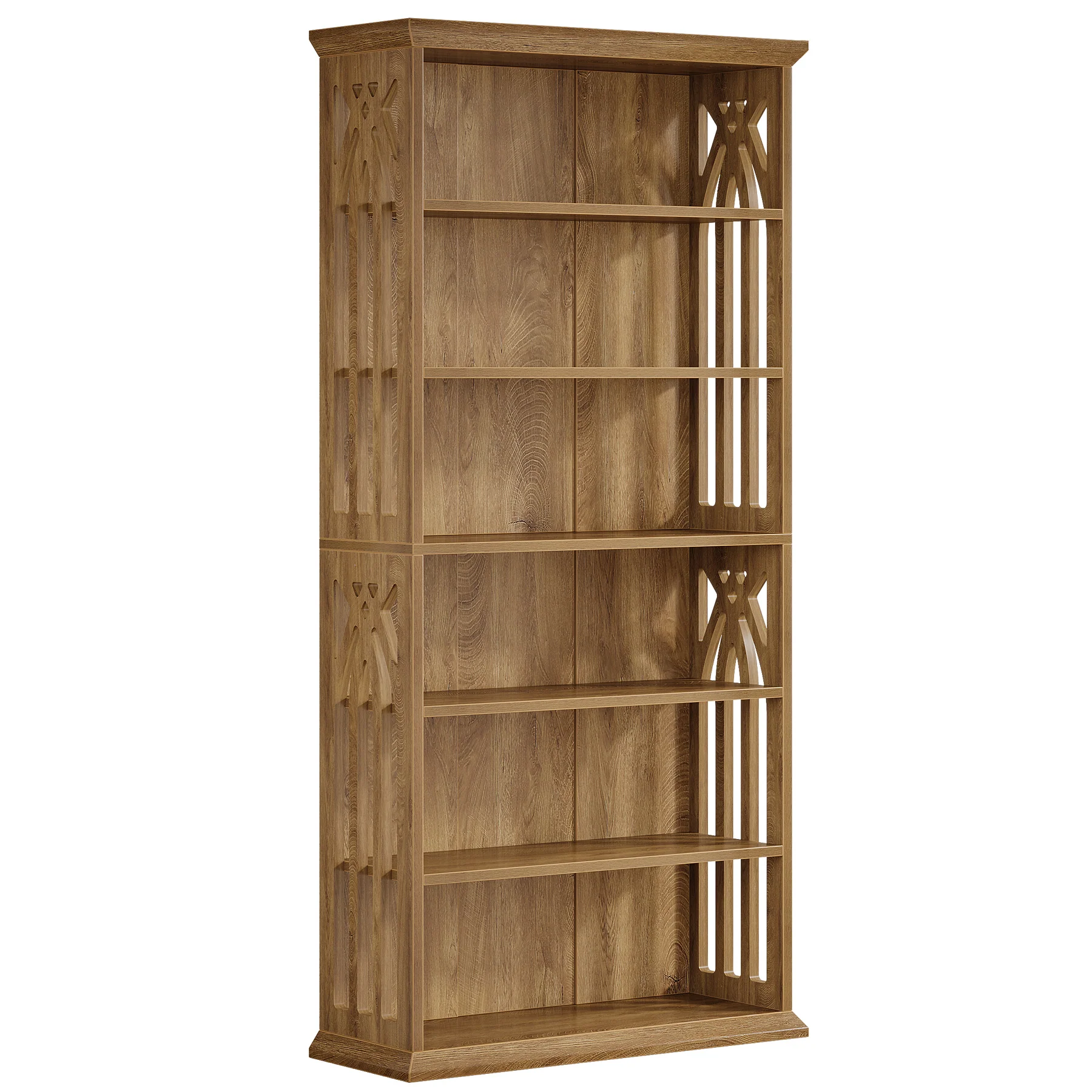 6-Tier Bookshelf, 75" Bookcase Display Shelves Storage Etagere - Image 12