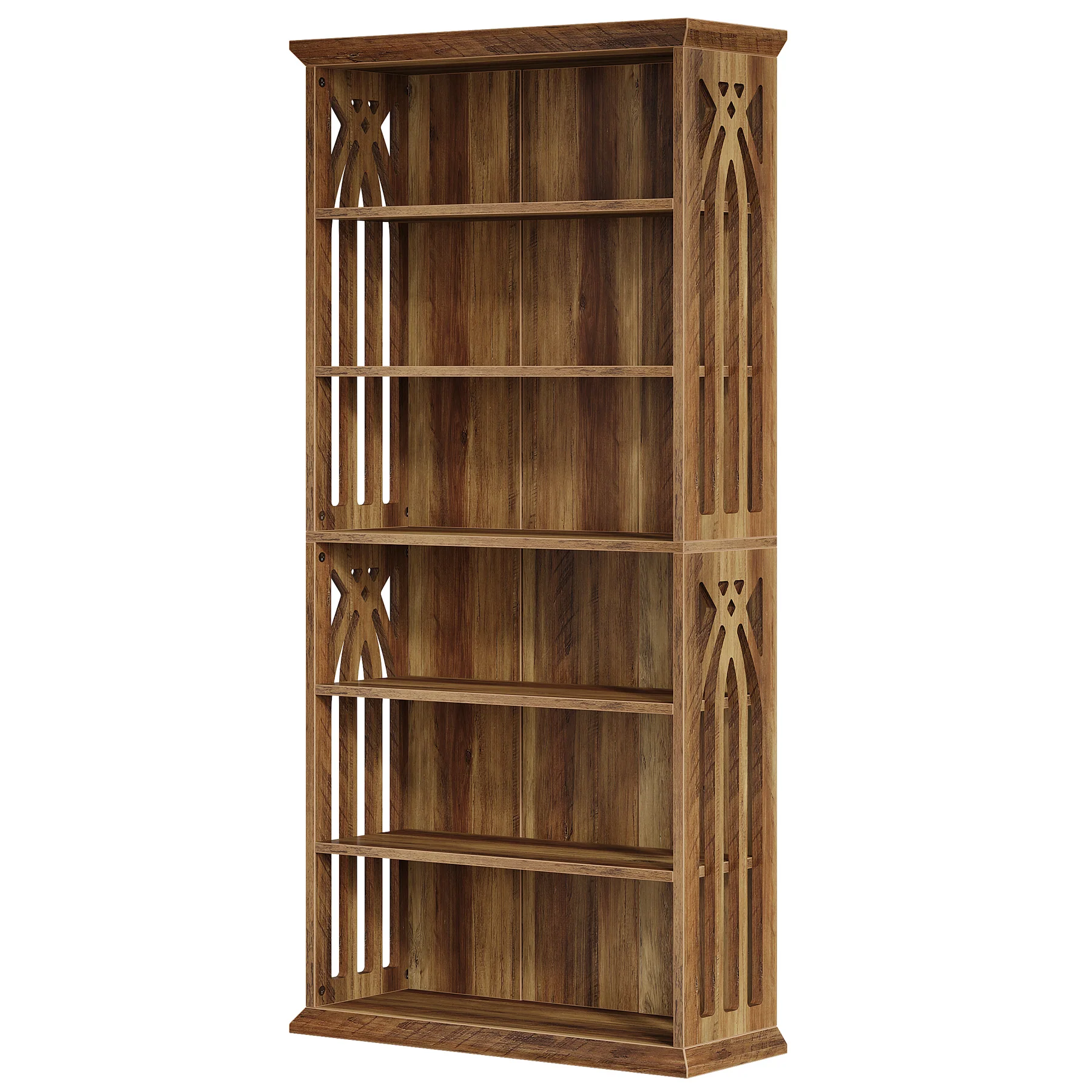 6-Tier Bookshelf, 75" Bookcase Display Shelves Storage Etagere - Image 15