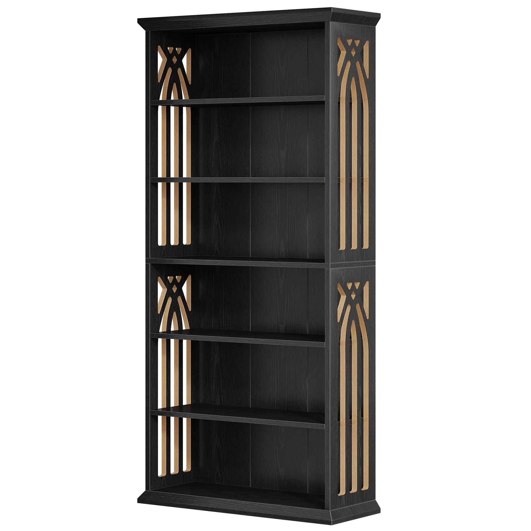6-Tier Bookshelf, 75" Bookcase Display Shelves Storage Etagere - Image 9
