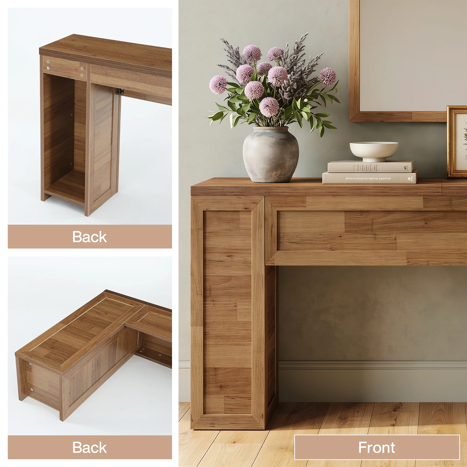 78.7" Long Console Table for Entryway, Farmhouse Narrow Sofa Table Behind Couch - Image 8