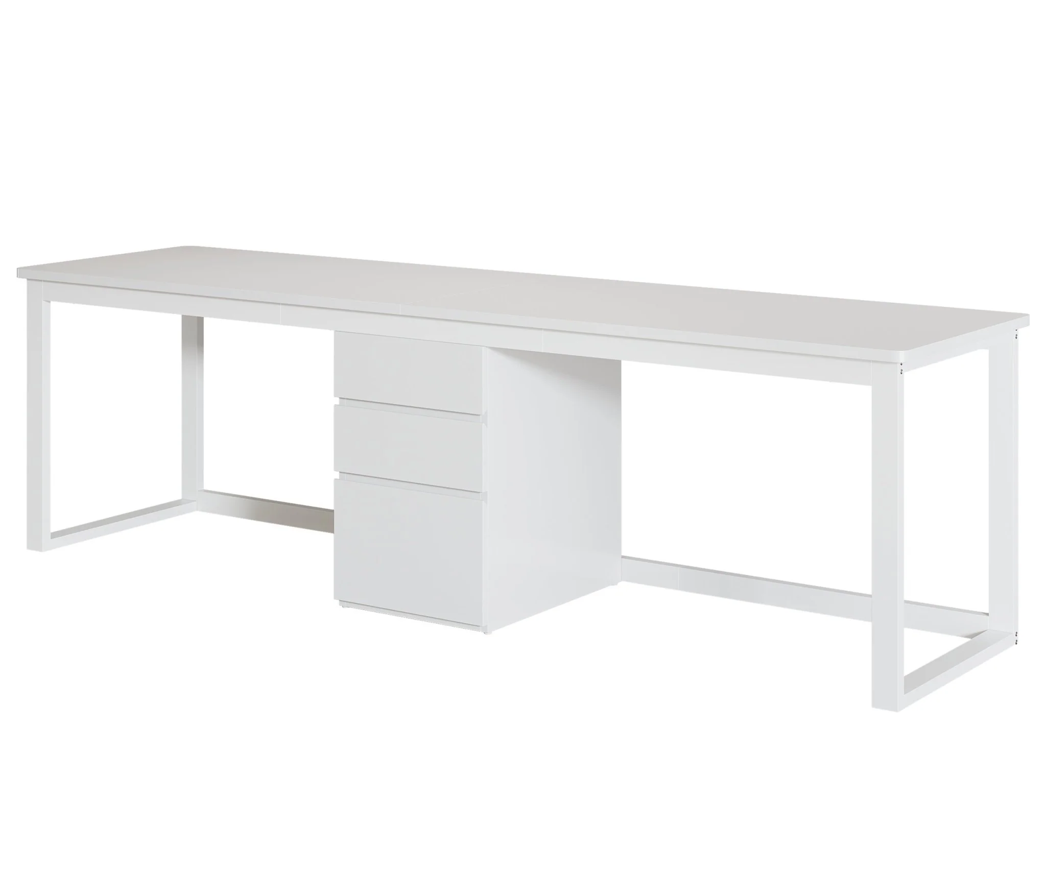 78.7" Two Person Desk, Modern Double Computer Office Desk with 3 Drawers - Image 9