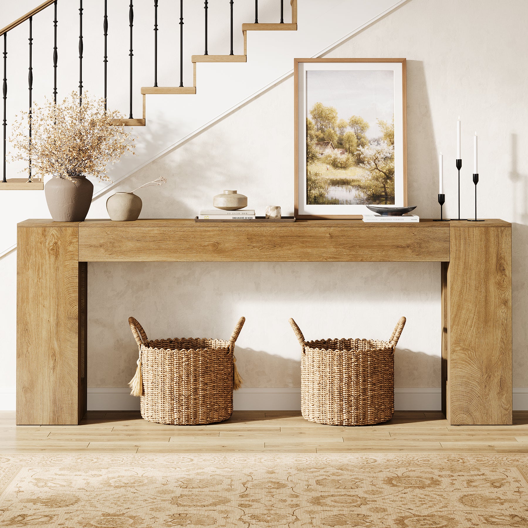 Tribesigns 78.74" Console Table, Modern Geometric Sofa Table for Entryway - Image 10
