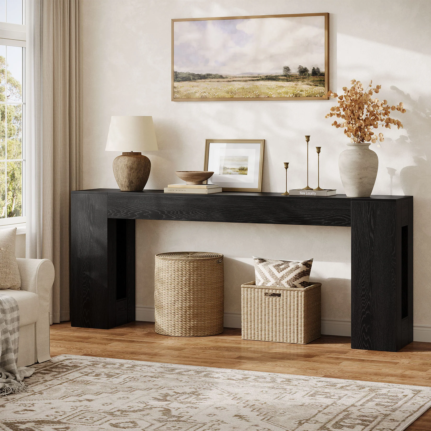 Tribesigns 78.74" Console Table, Modern Geometric Sofa Table for Entryway - Image 16