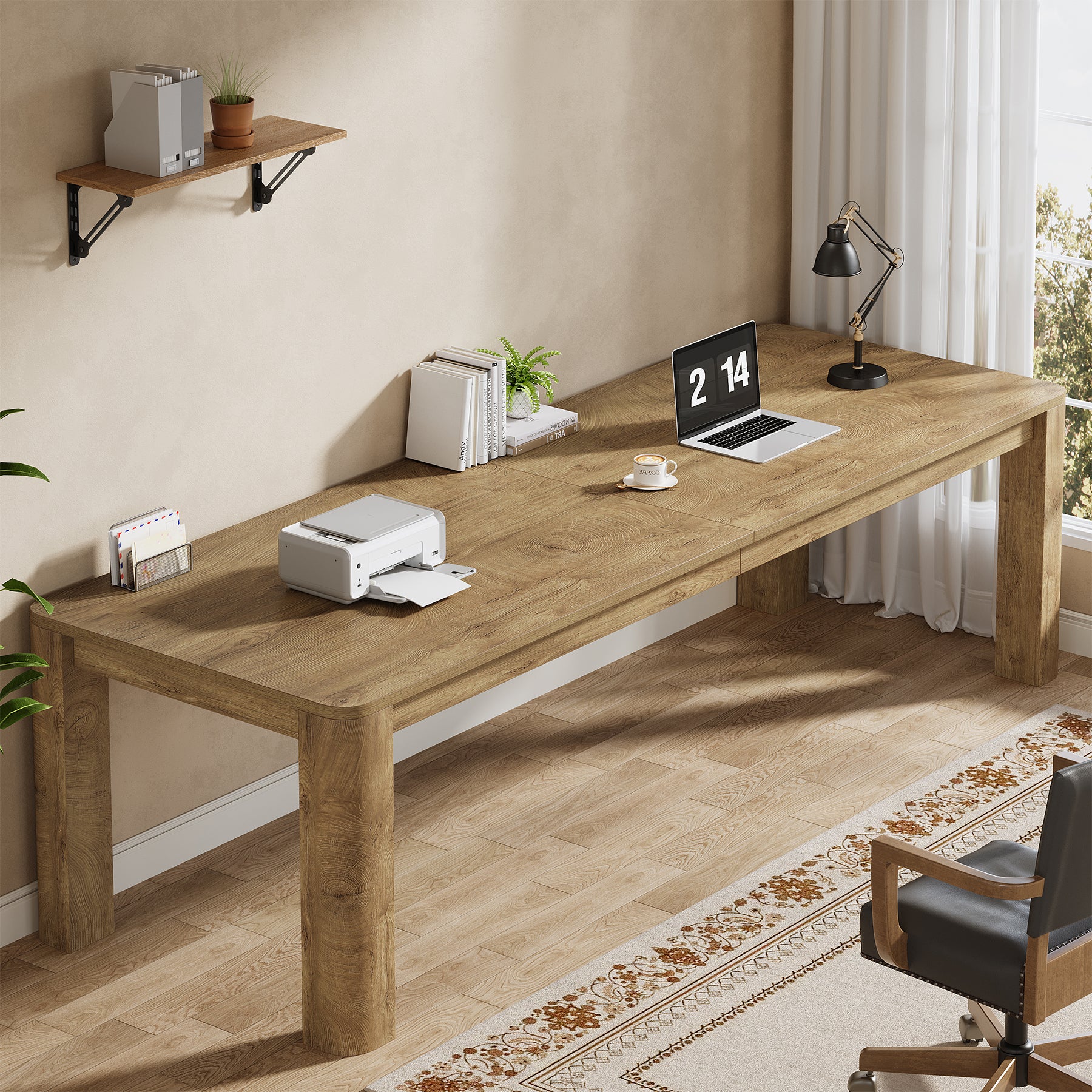 78.74" Two Person Desk, Double Computer Desk Writing Table for Home Office
