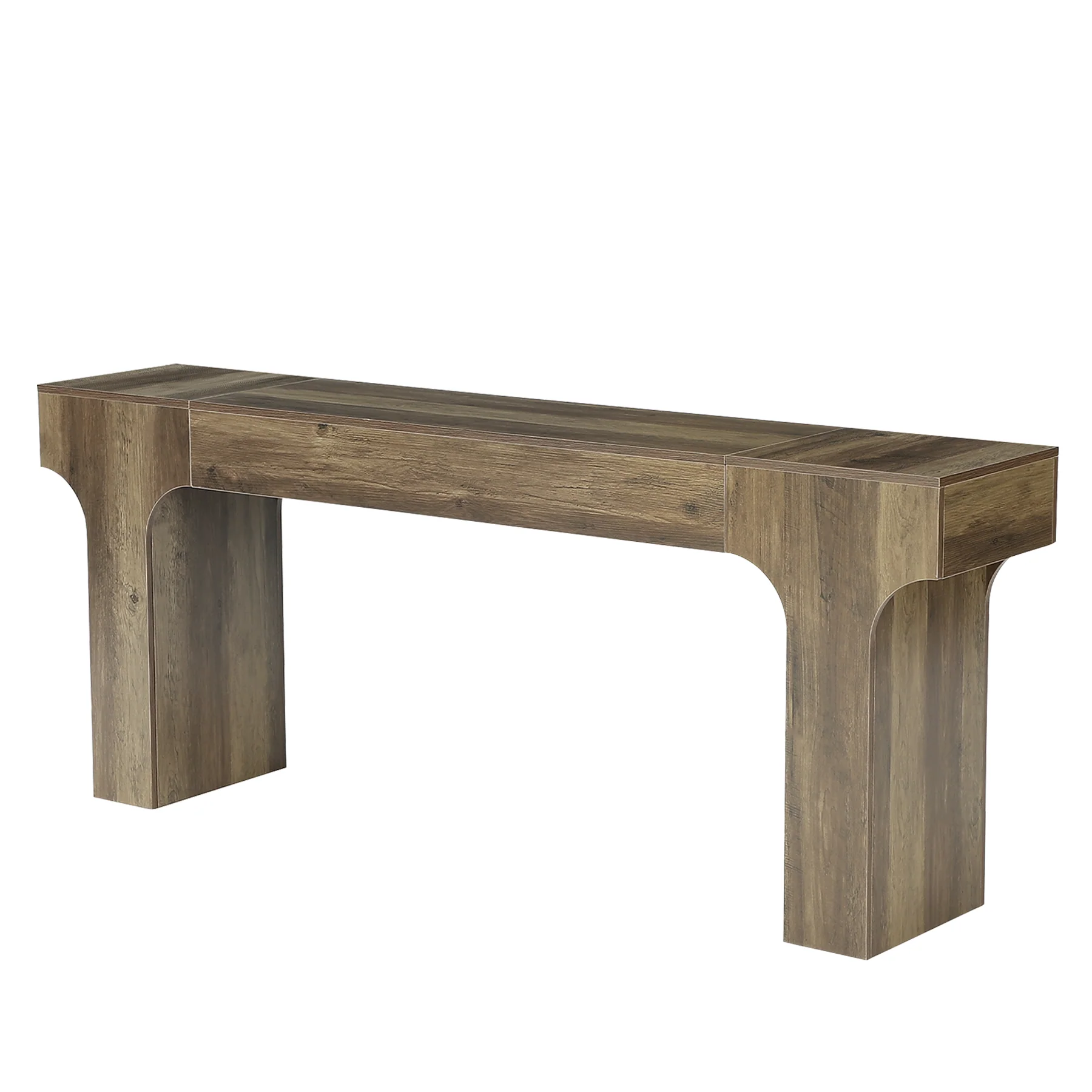 78.7" Console Table, Farmhouse Sofa Entryway Table with Arched Legs for Hallway - Image 8