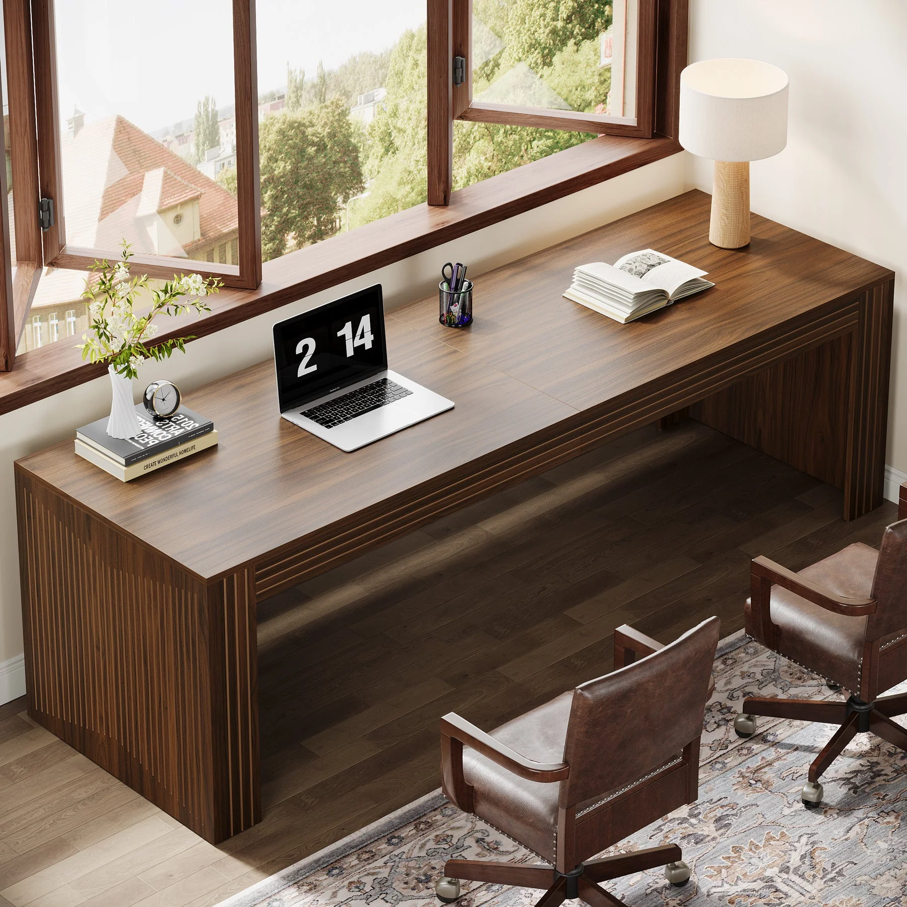 79" Two Person Desk, Double Computer Desk for Home Office - Image 5