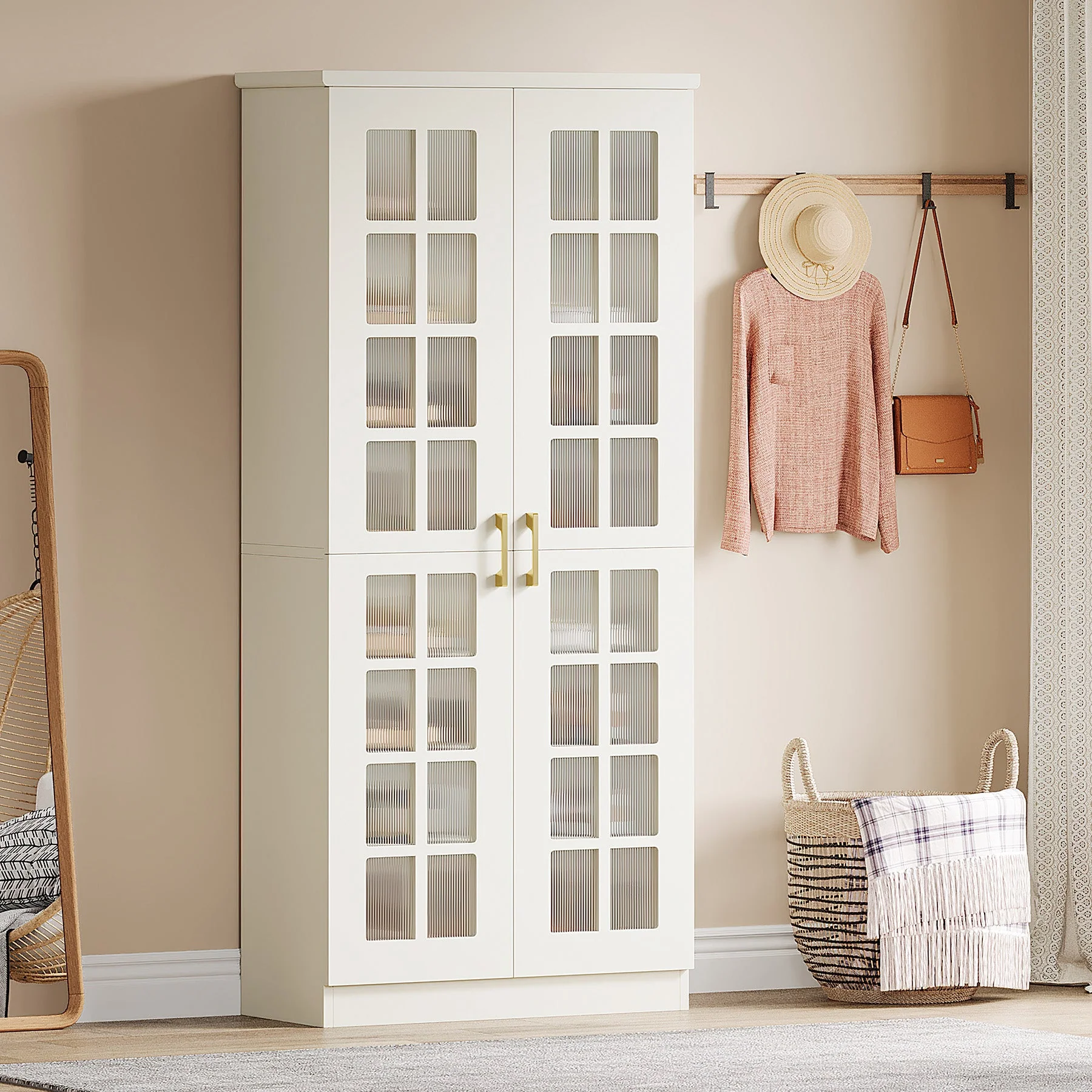 Modern Shoe Cabinet, 8-Tier Shoe Storage Racks With Adjustable Shelves - Image 3