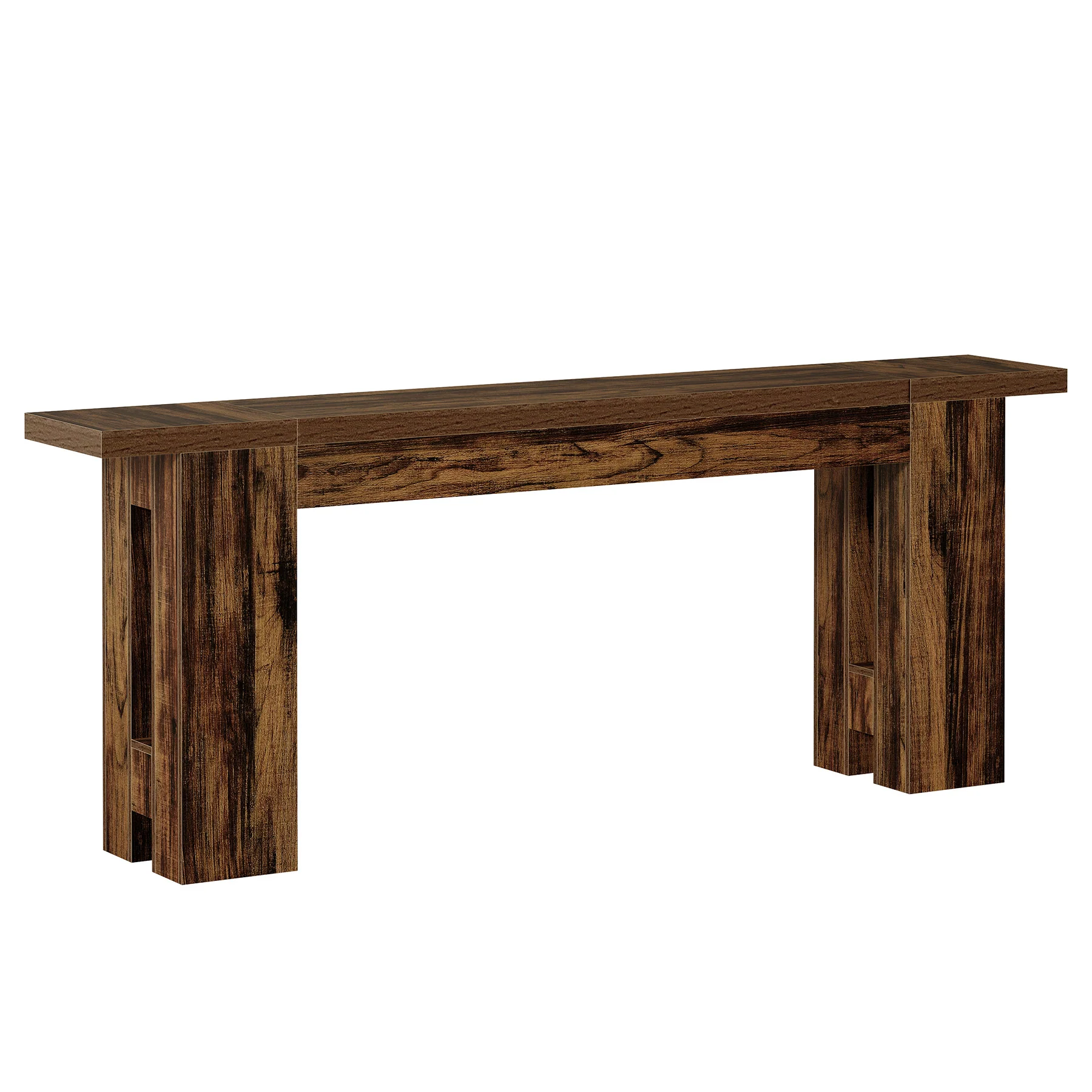 86.6" Long Console Table, Farmhouse Entryway Sofa Table Behind Couch for Hallway - Image 9