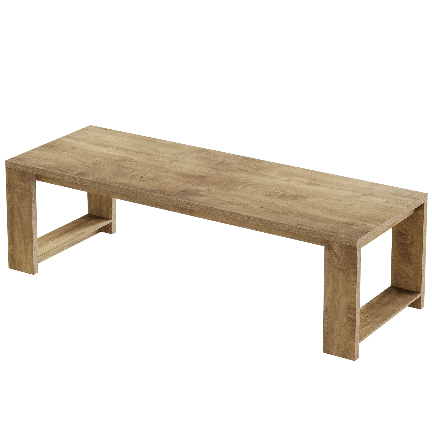 86" Dining Table, Farmhouse Kitchen Dinner Table For 8-10 People - Image 15