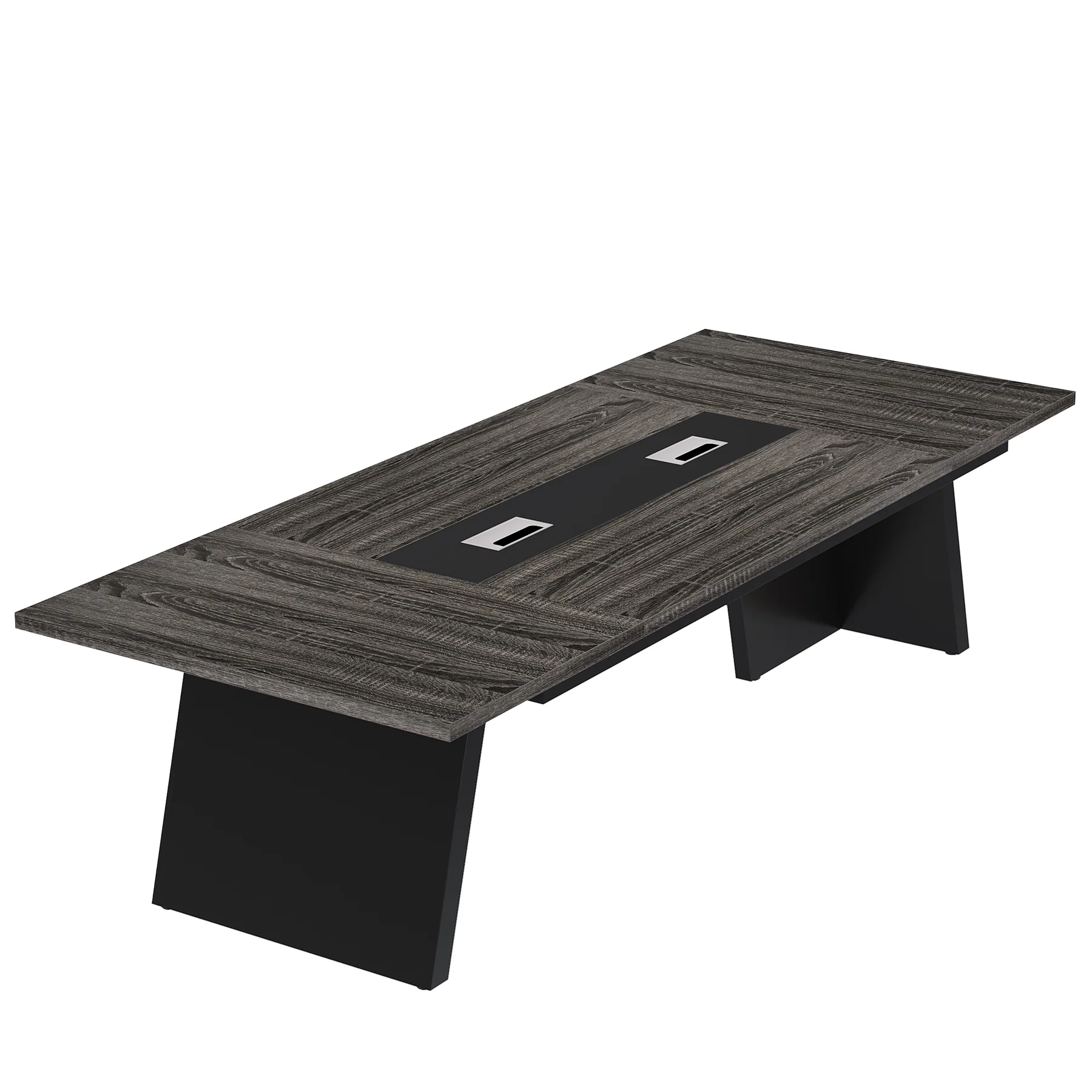 Conference Room Table, 8ft Office Meeting Desk with Cable Management - Image 14