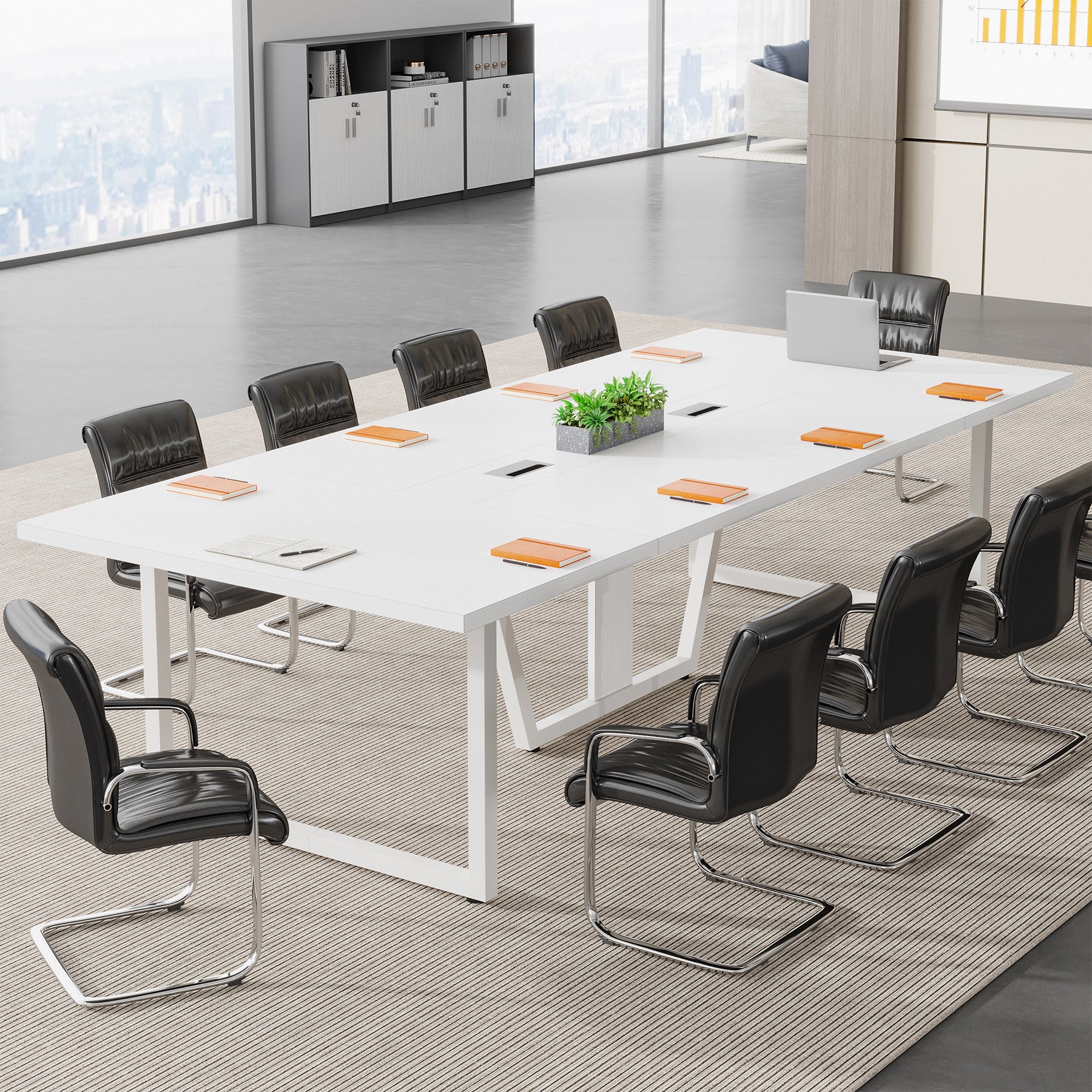 8 FT Conference Table, 94.49" Large Meeting Table for 10 People - Image 13