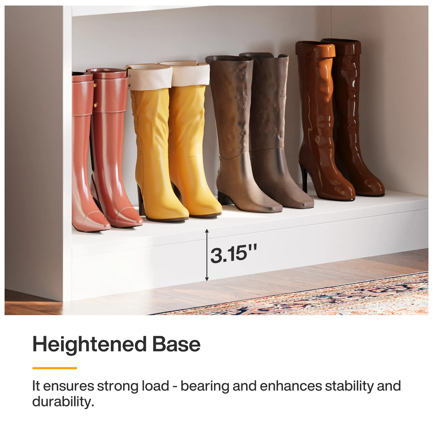 9-Tier Shoe Cabinet, 40-45 Pairs Shoe Storage Organizer with Open Shelves - Image 7