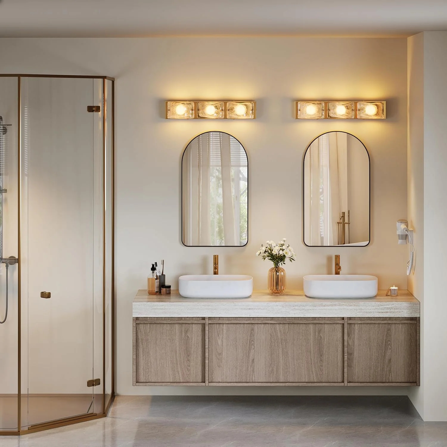 Cloud Glass Vanity Light, LED Modern Bathroom Wall Lighting Fixtures - Image 7