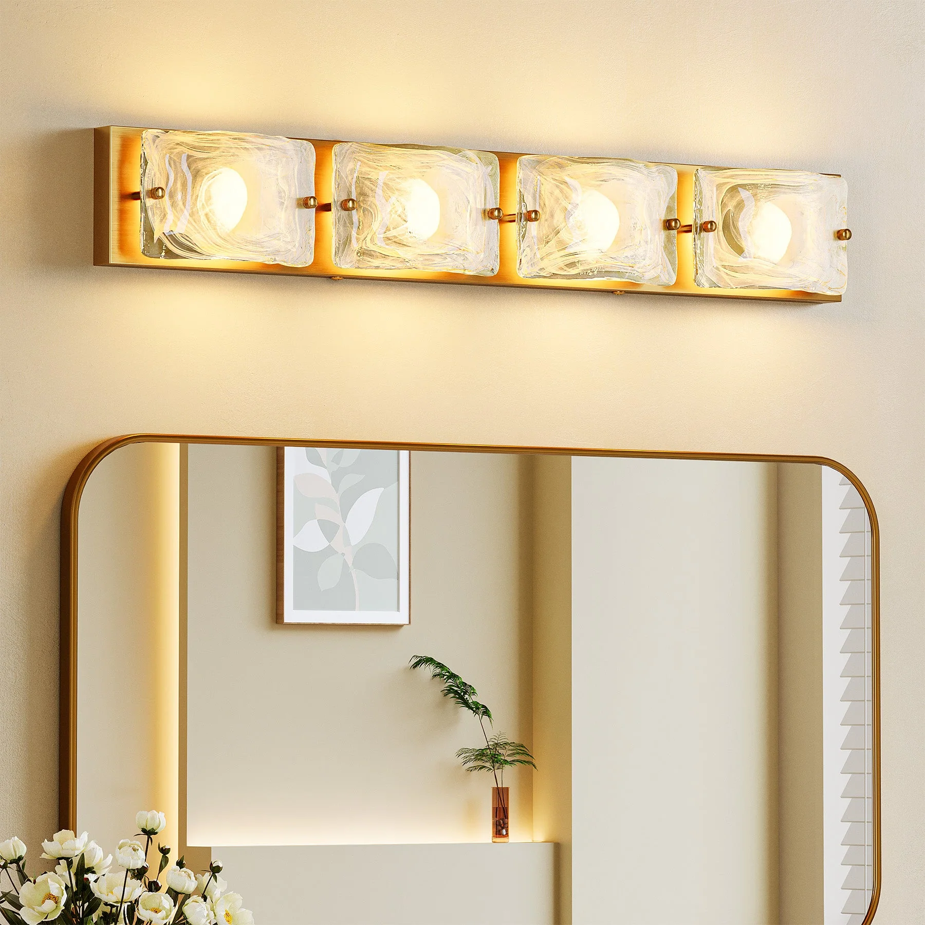 Cloud Glass Vanity Light, LED Modern Bathroom Wall Lighting Fixtures - Image 9