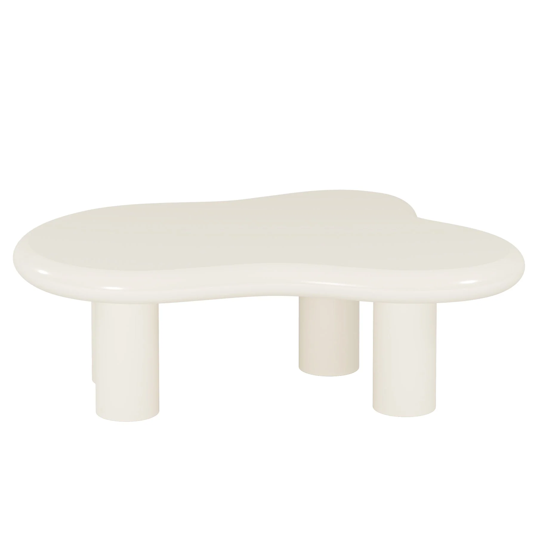 Cloud-Shaped Coffee Table, Modern Center Table with 4 Solid Legs - Image 10