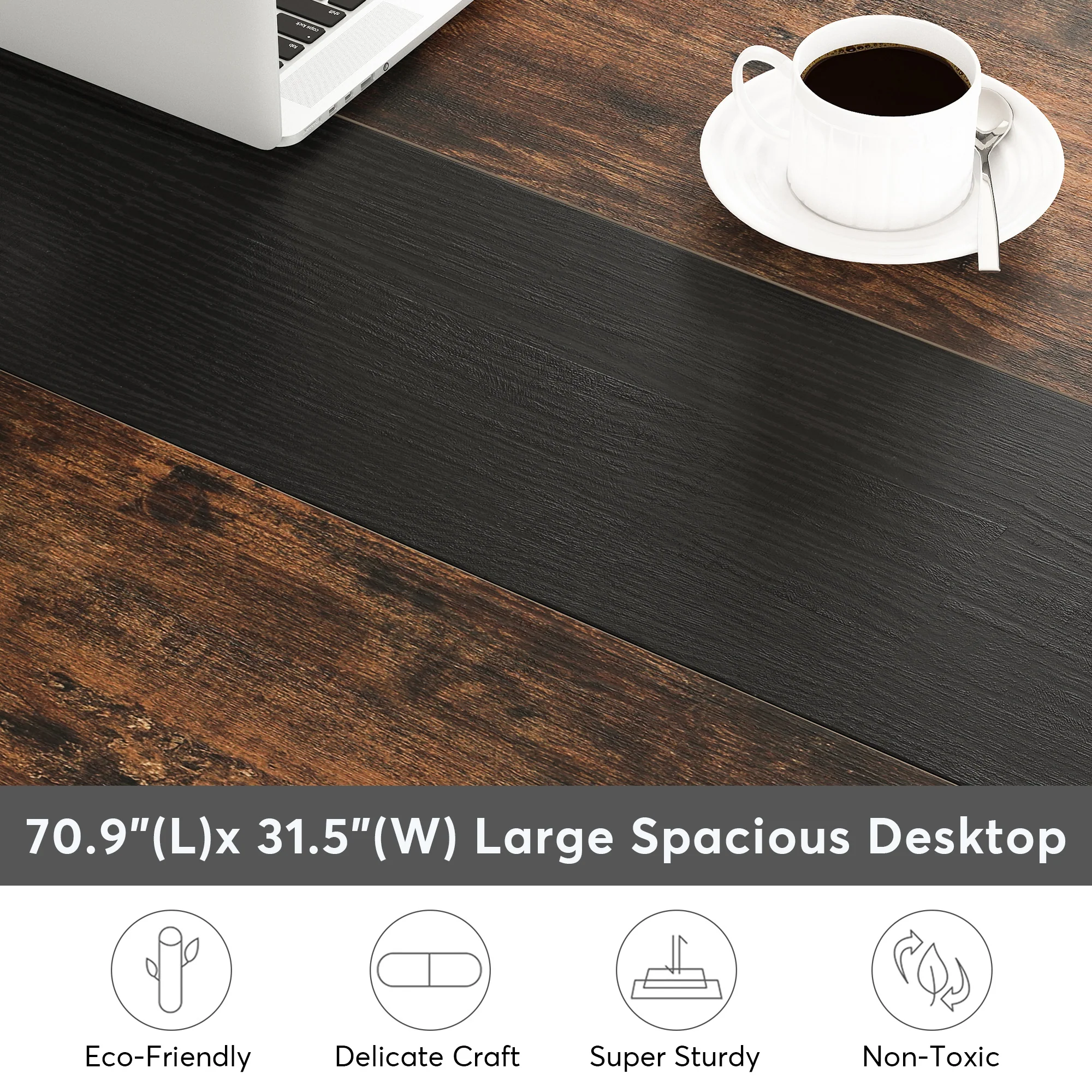 Tribesigns Computer Desk, Office Desk Computer Table Study Writing Desk - Image 5