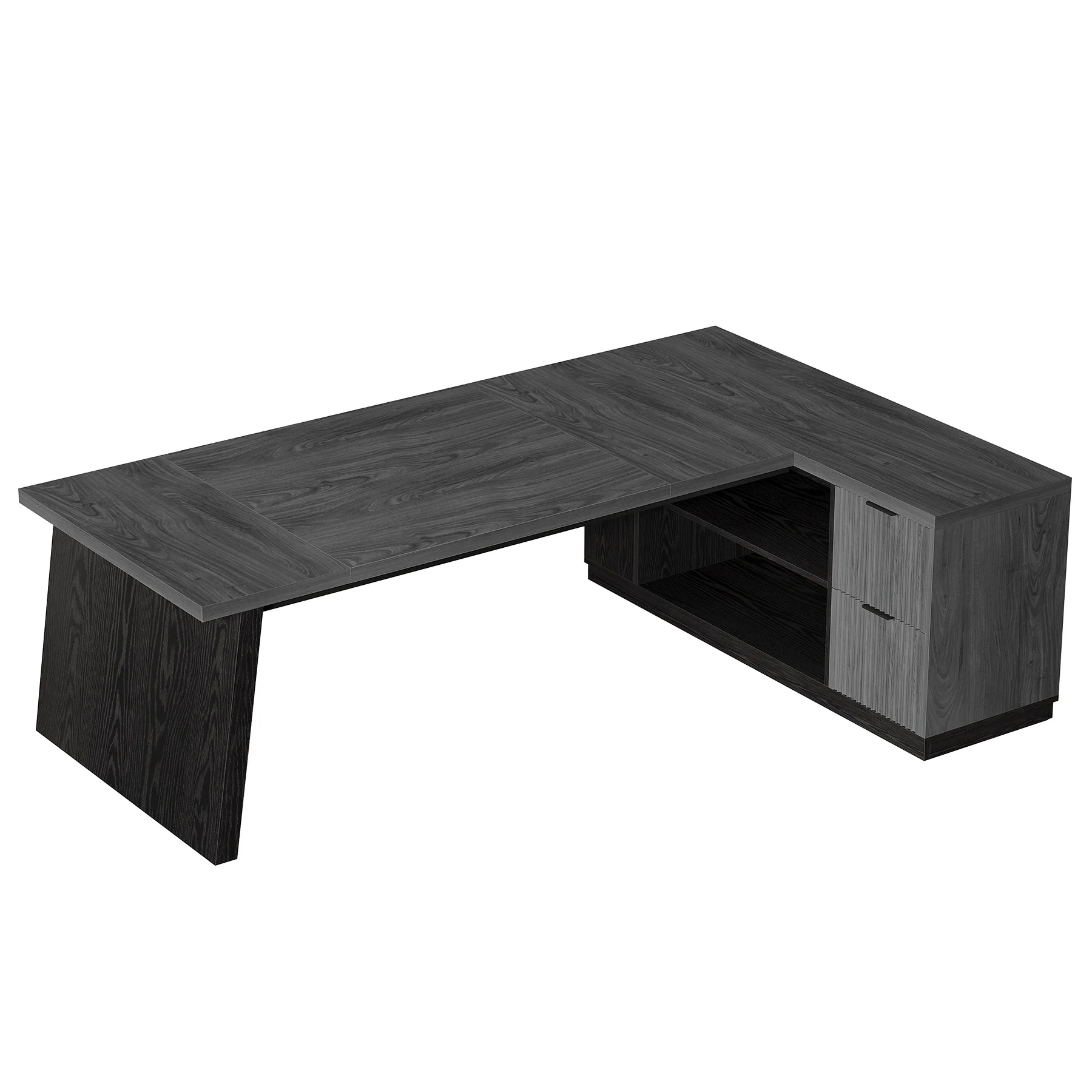 78" L Shaped Executive Desk, Corner Computer Desk Home Office Desk - Image 12
