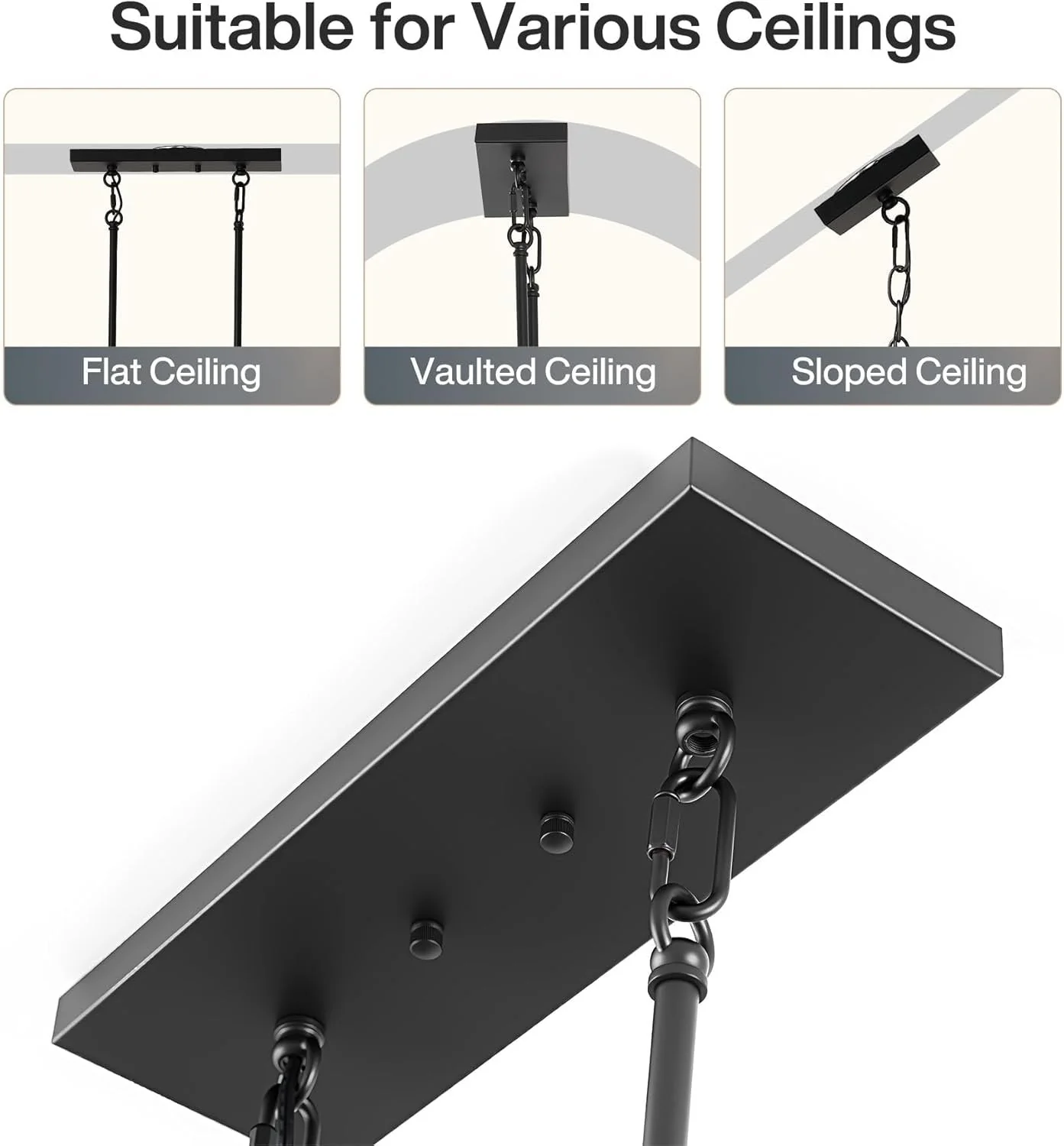 5-Light Dining Room Light Fixture, Luxury Linear Chandelier with Adjustable Height - Image 8