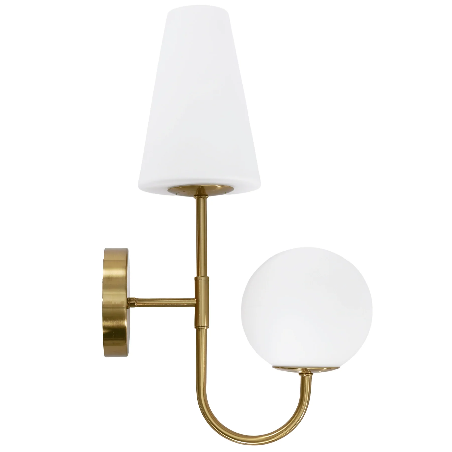 Double-Headed Wall Sconce, Elegant Wall Lamp Light Fixtures with Glass Shade - Image 10