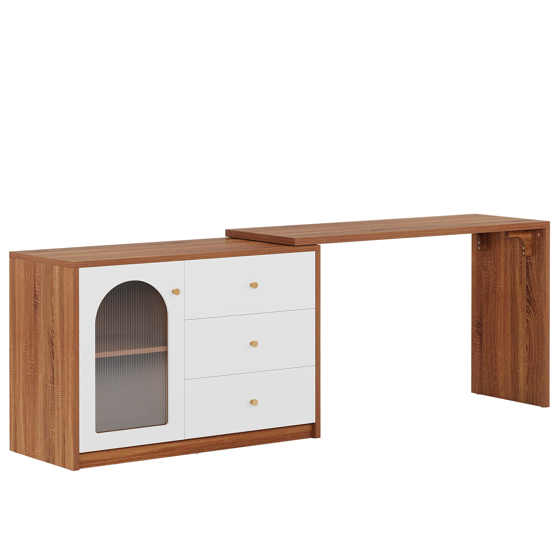 Modern Makeup Vanity, Dressing Table with 3 Drawers and Cabinet - Image 13