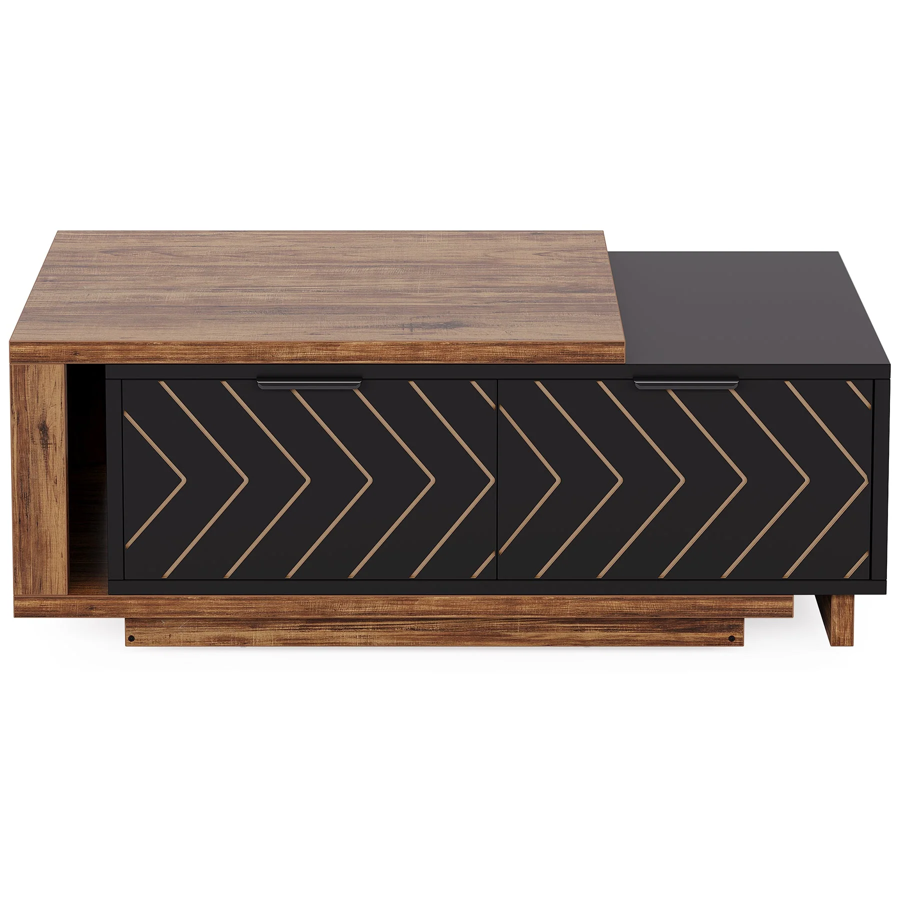 Extendable Coffee Table, Center Table Cocktail Table with 2 Storage Drawers - Image 7