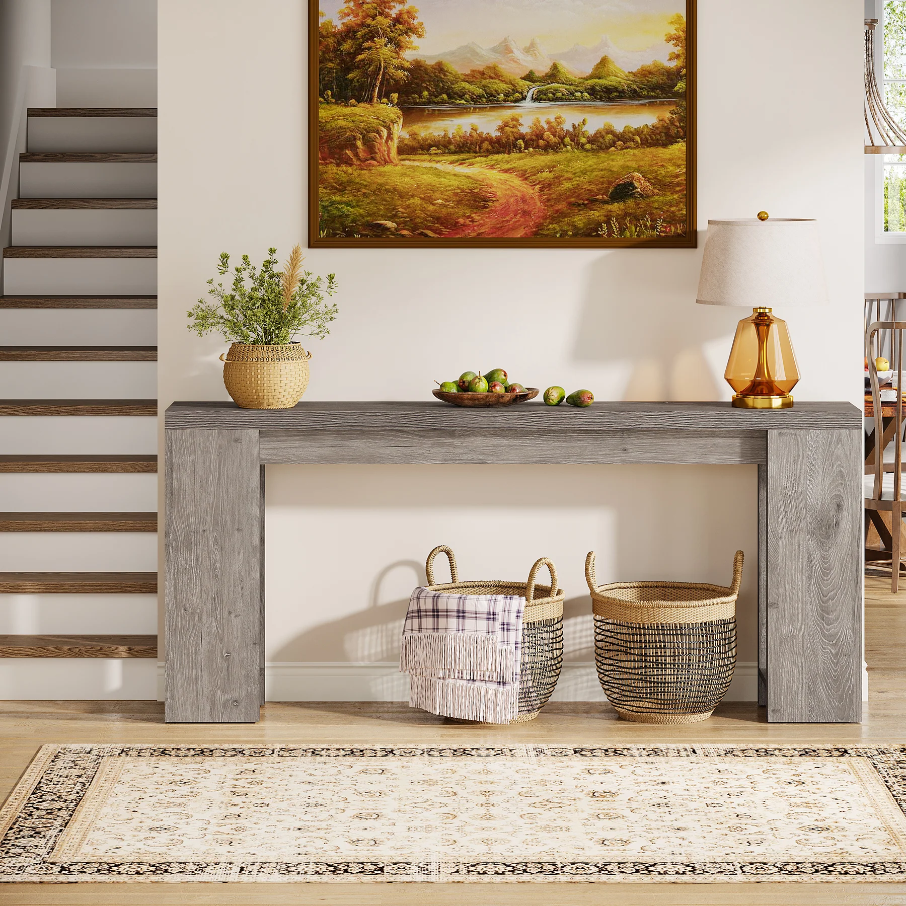 Tribesigns 70.9" Extra Long Console Table, Farmhouse Narrow Sofa Table for Entryway - Image 15