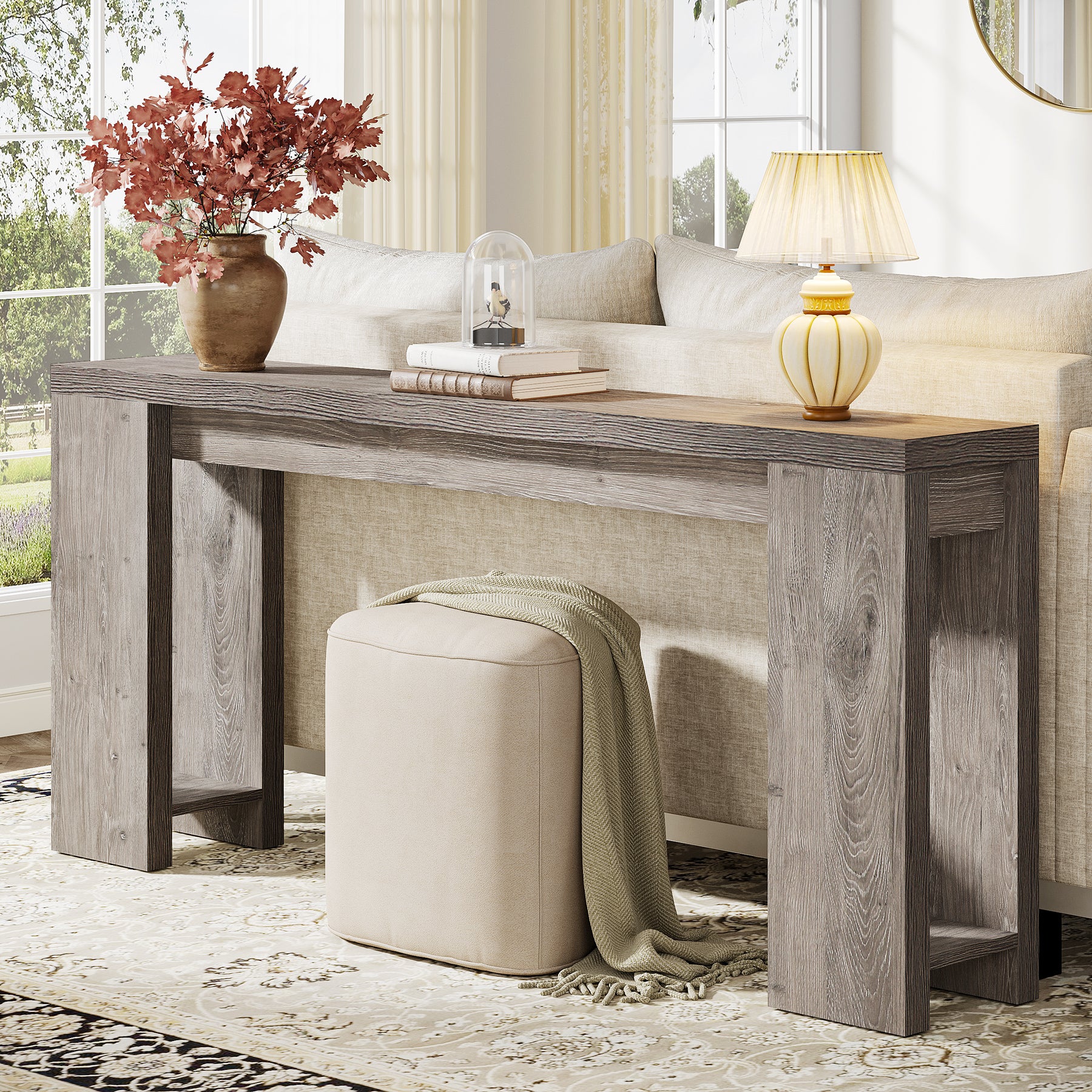 Tribesigns 70.9" Extra Long Console Table, Farmhouse Narrow Sofa Table for Entryway - Image 18