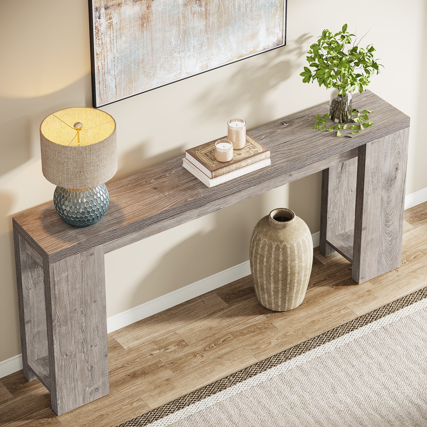 Tribesigns 70.9" Extra Long Console Table, Farmhouse Narrow Sofa Table for Entryway - Image 20