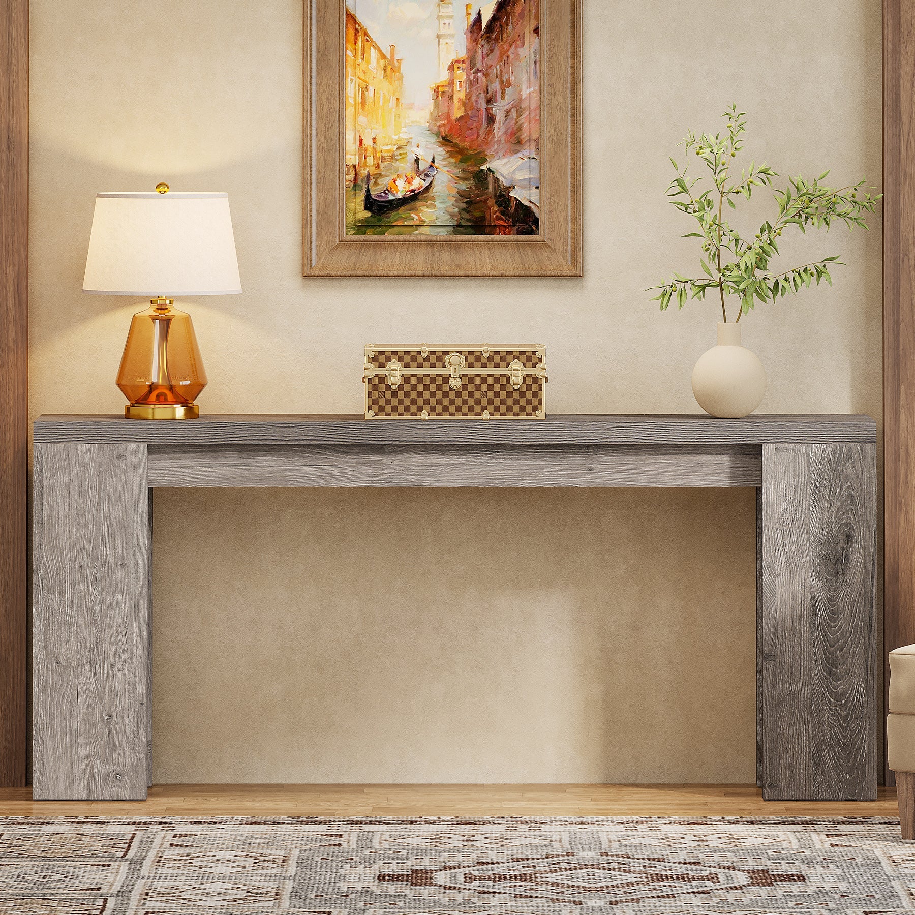 Tribesigns 70.9" Extra Long Console Table, Farmhouse Narrow Sofa Table for Entryway - Image 24