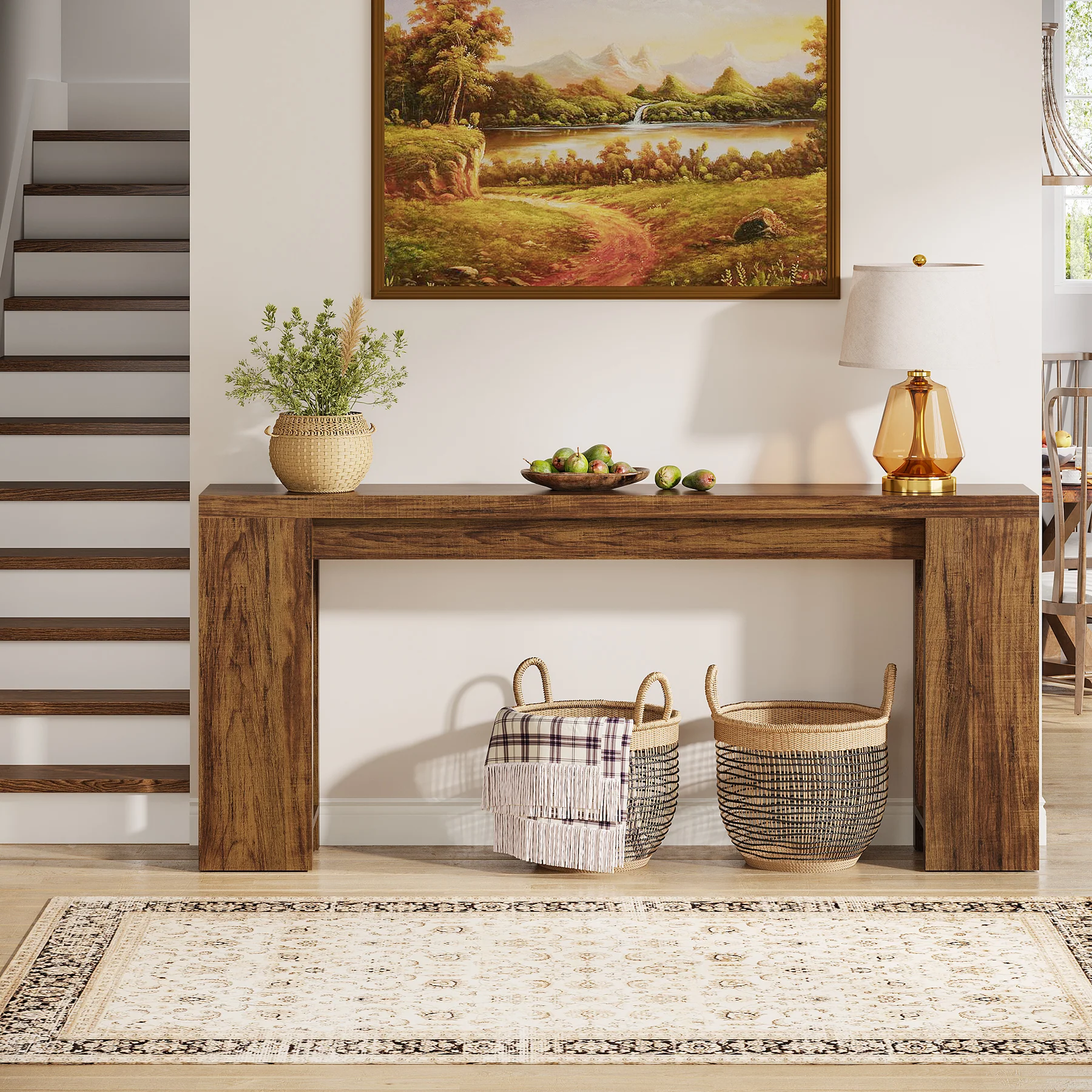 Tribesigns 70.9" Extra Long Console Table, Farmhouse Narrow Sofa Table for Entryway - Image 29