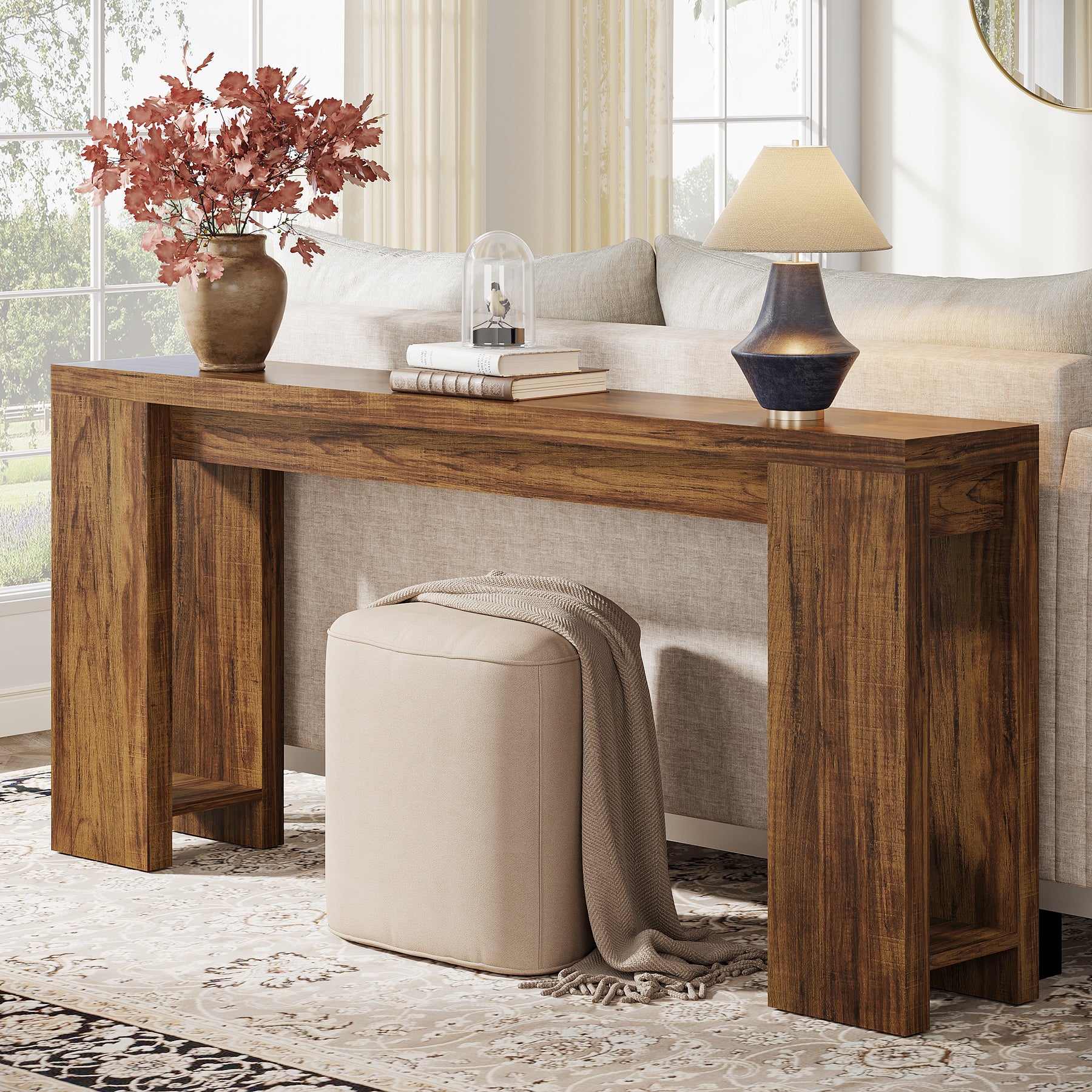 Tribesigns 70.9" Extra Long Console Table, Farmhouse Narrow Sofa Table for Entryway - Image 32