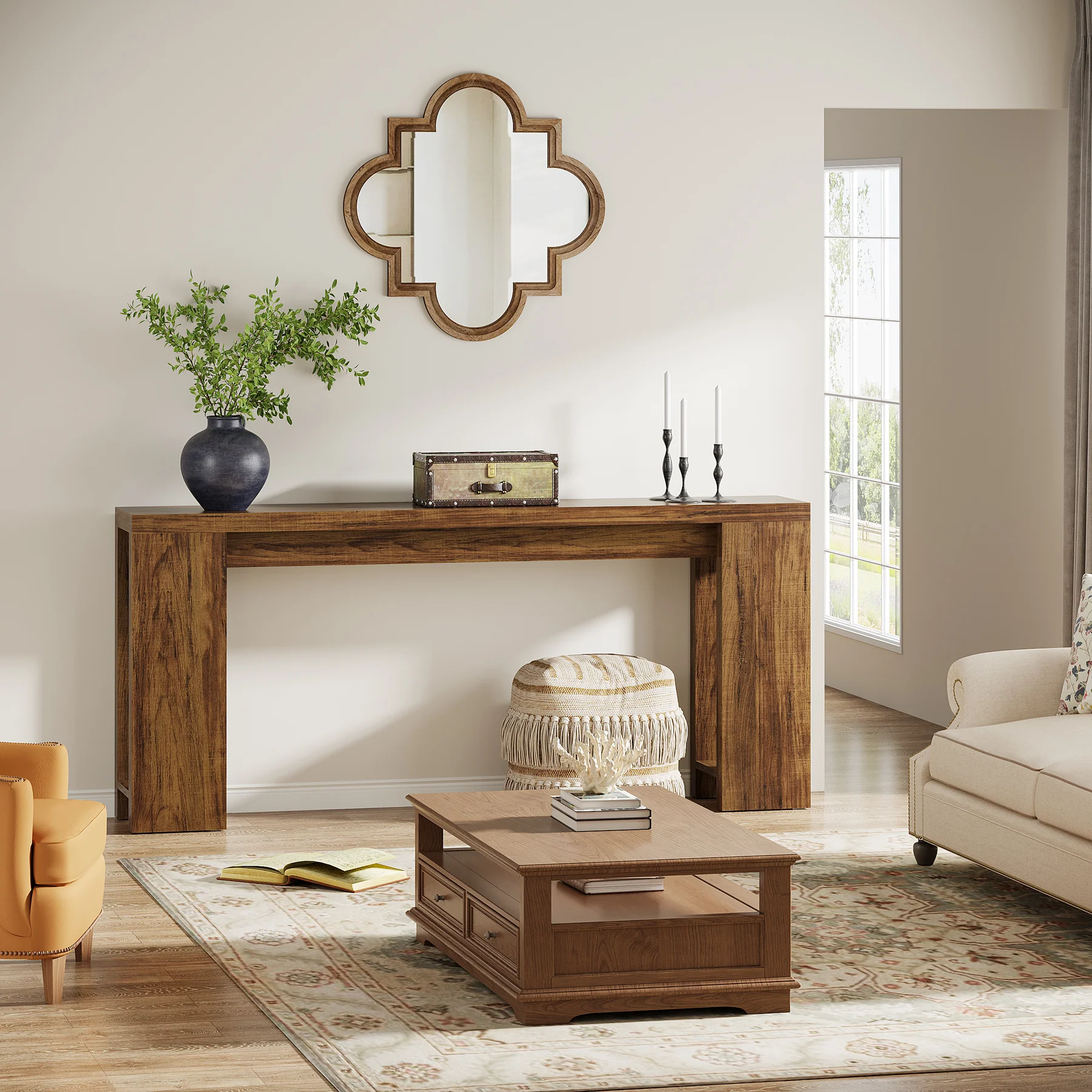 Tribesigns 70.9" Extra Long Console Table, Farmhouse Narrow Sofa Table for Entryway - Image 33