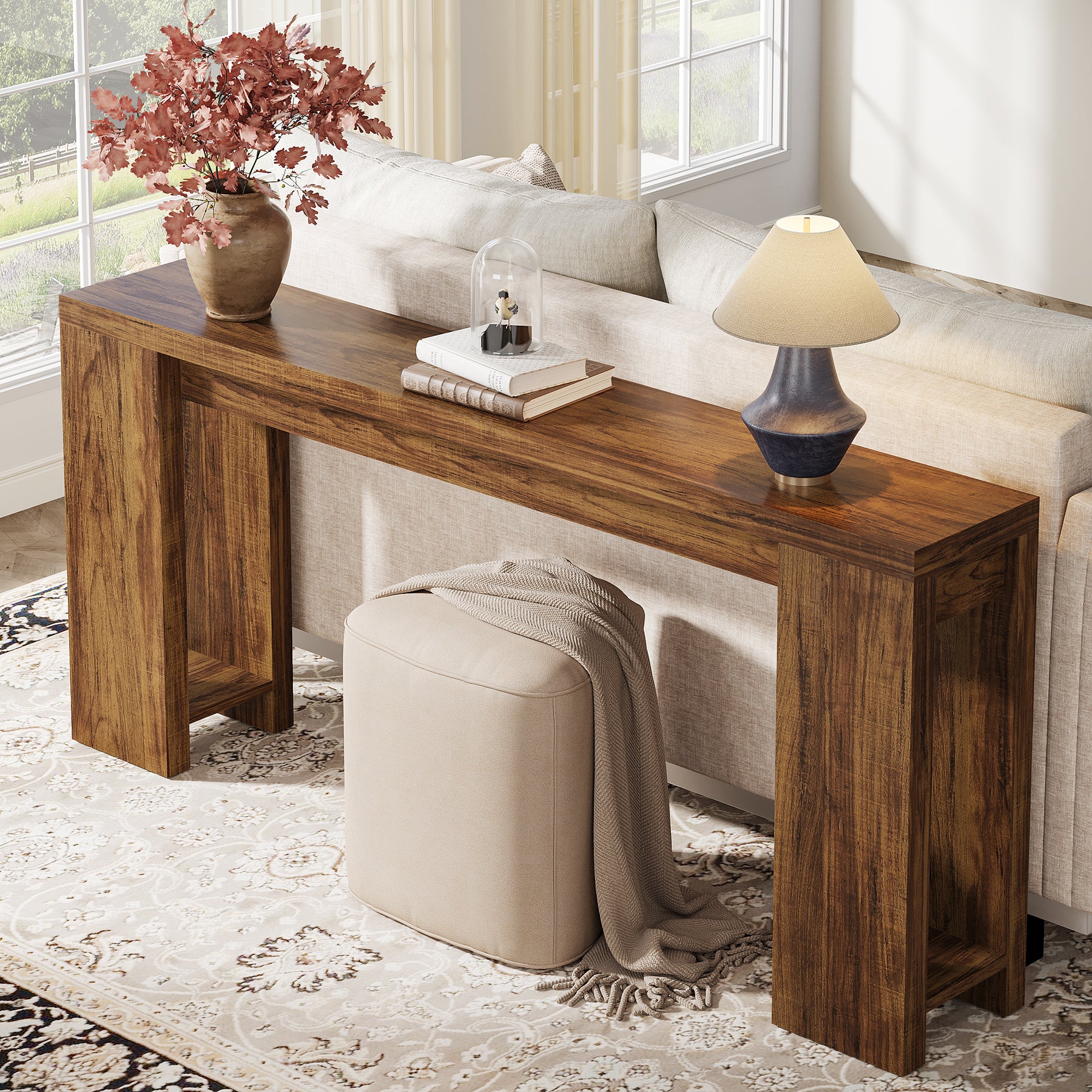 Tribesigns 70.9" Extra Long Console Table, Farmhouse Narrow Sofa Table for Entryway - Image 35