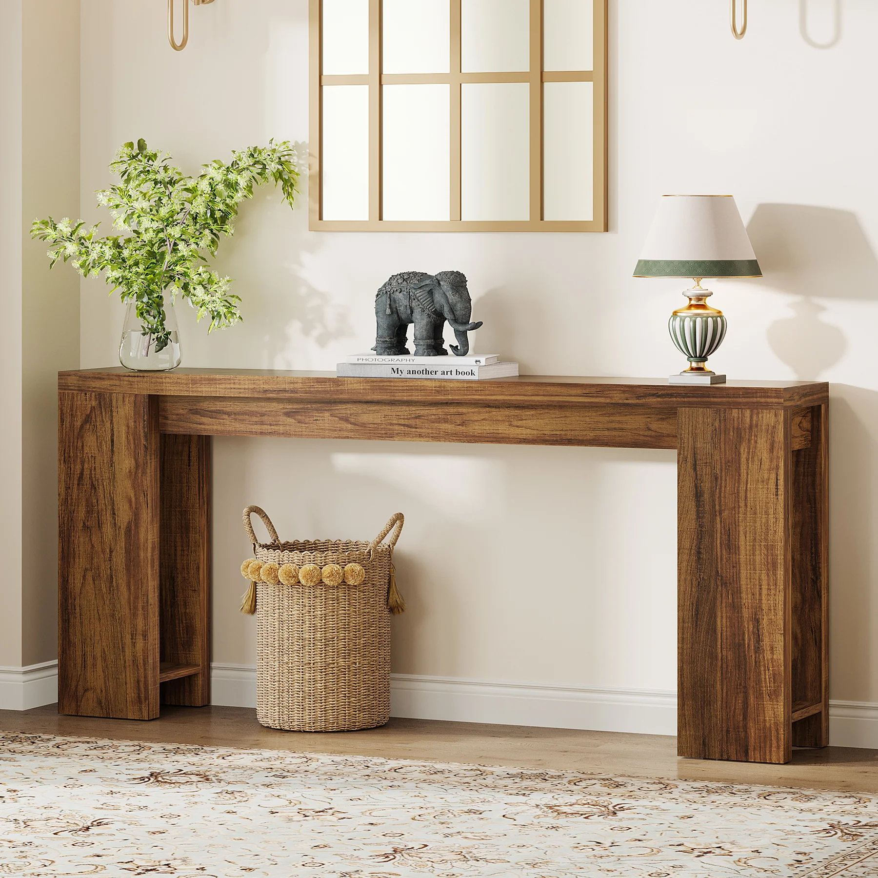 Tribesigns 70.9" Extra Long Console Table, Farmhouse Narrow Sofa Table for Entryway - Image 37