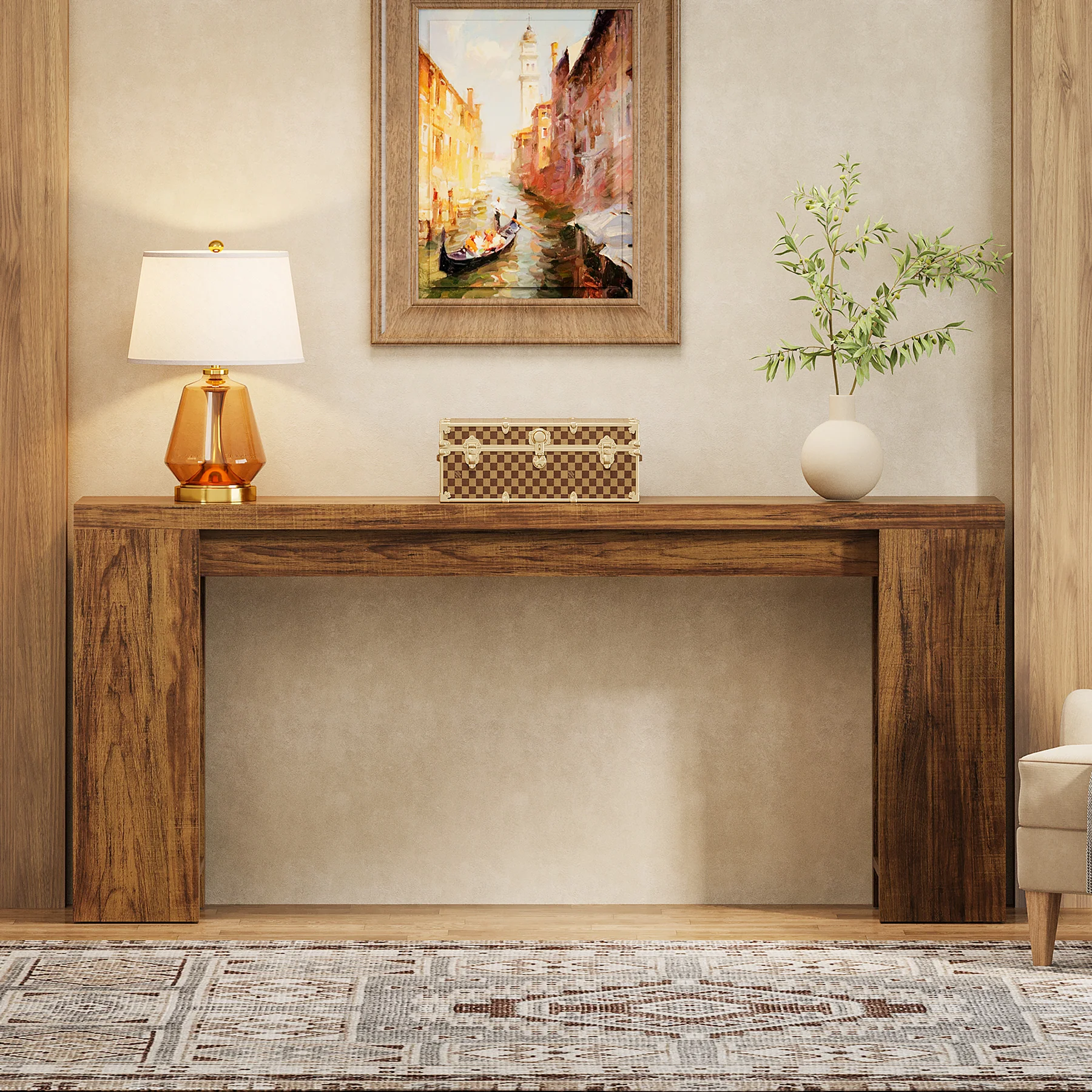 Tribesigns 70.9" Extra Long Console Table, Farmhouse Narrow Sofa Table for Entryway - Image 38