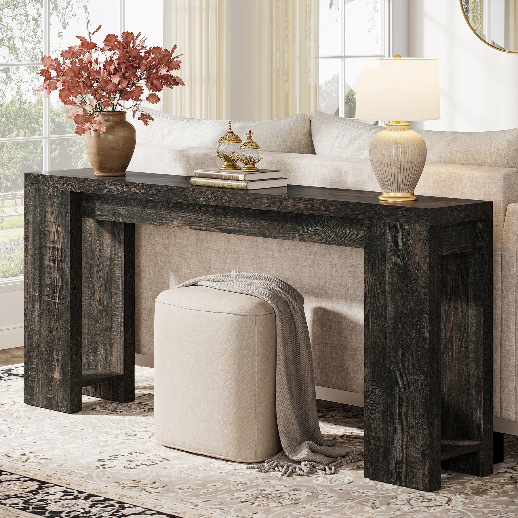 Tribesigns 70.9" Extra Long Console Table, Farmhouse Narrow Sofa Table for Entryway - Image 47