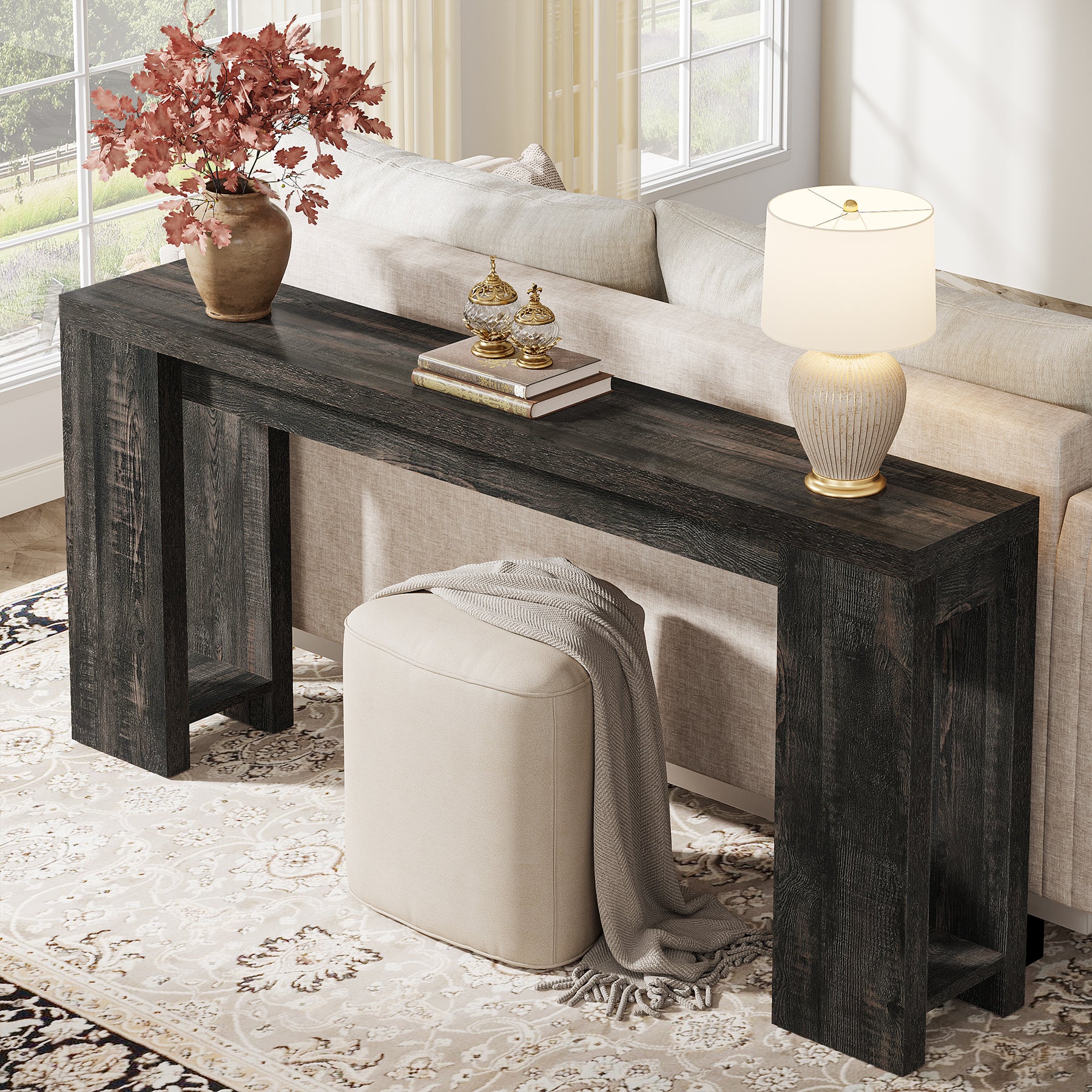 Tribesigns 70.9" Extra Long Console Table, Farmhouse Narrow Sofa Table for Entryway - Image 50