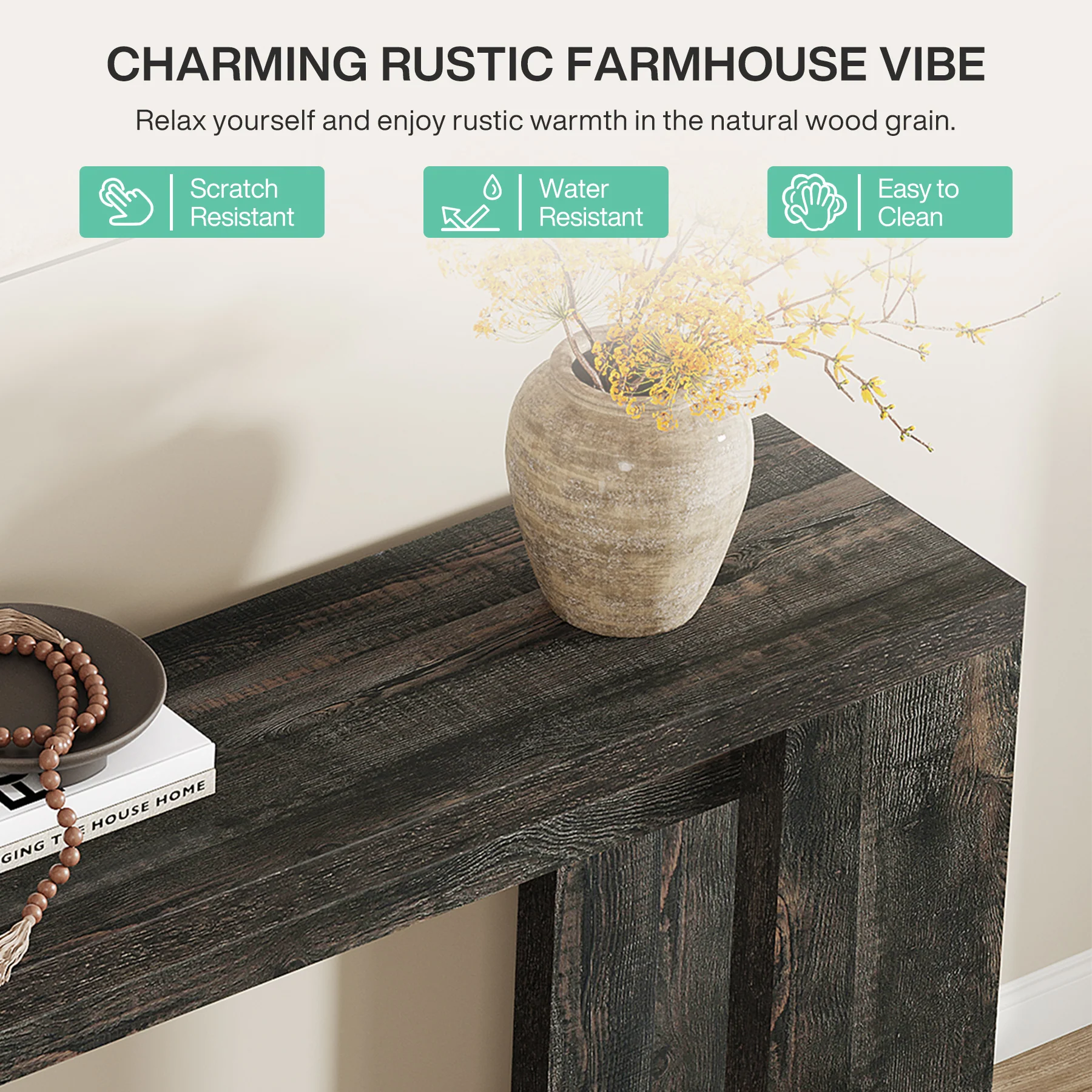 Tribesigns 70.9" Extra Long Console Table, Farmhouse Narrow Sofa Table for Entryway - Image 52