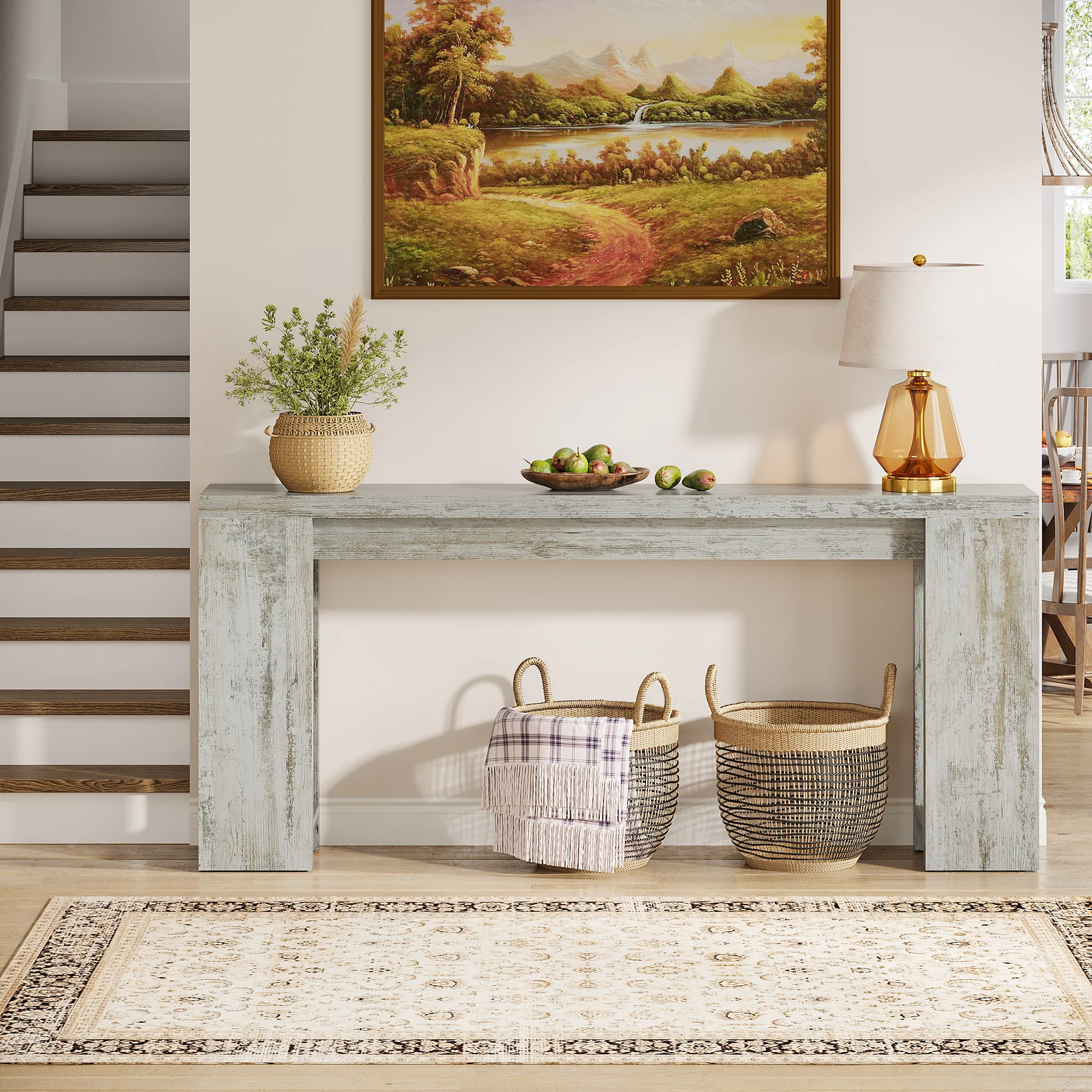 Tribesigns 70.9" Extra Long Console Table, Farmhouse Narrow Sofa Table for Entryway - Image 59