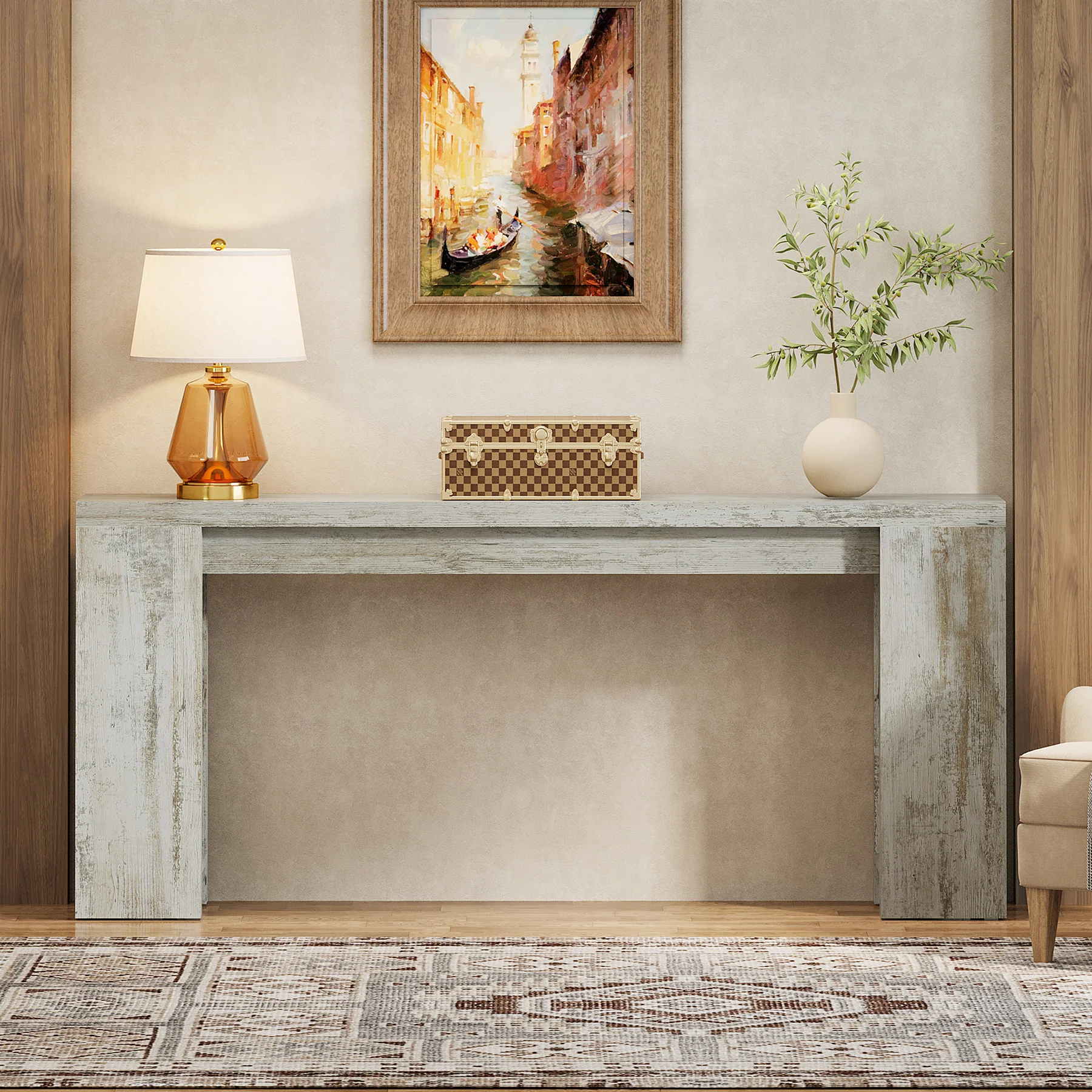 Tribesigns 70.9" Extra Long Console Table, Farmhouse Narrow Sofa Table for Entryway - Image 67