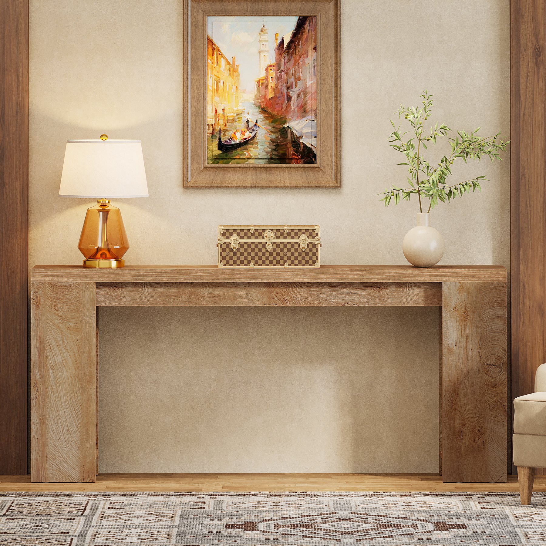 Tribesigns 70.9" Extra Long Console Table, Farmhouse Narrow Sofa Table for Entryway - Image 9