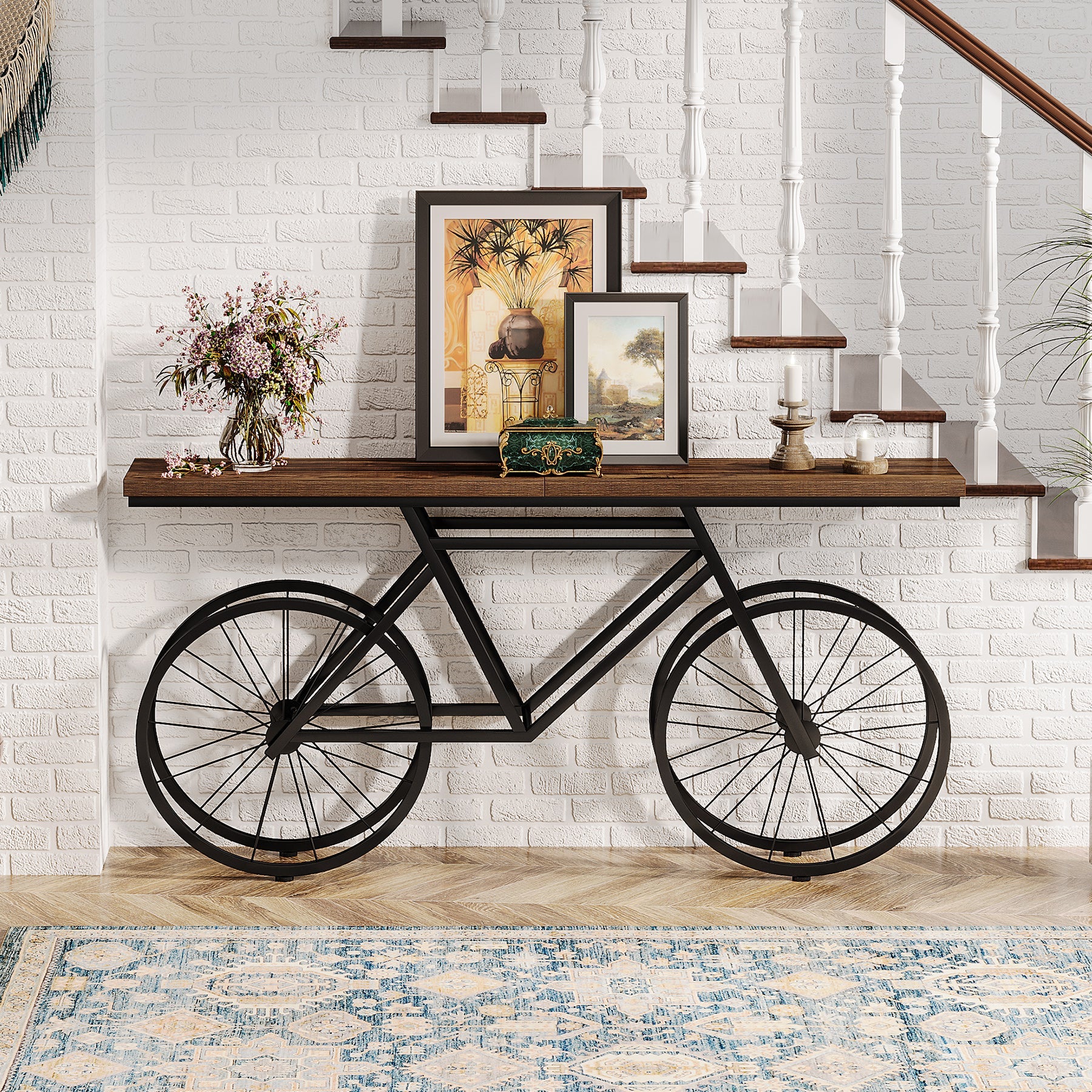 70.9" Bike Console Table, Extra Long Bicycle Tables - Image 5