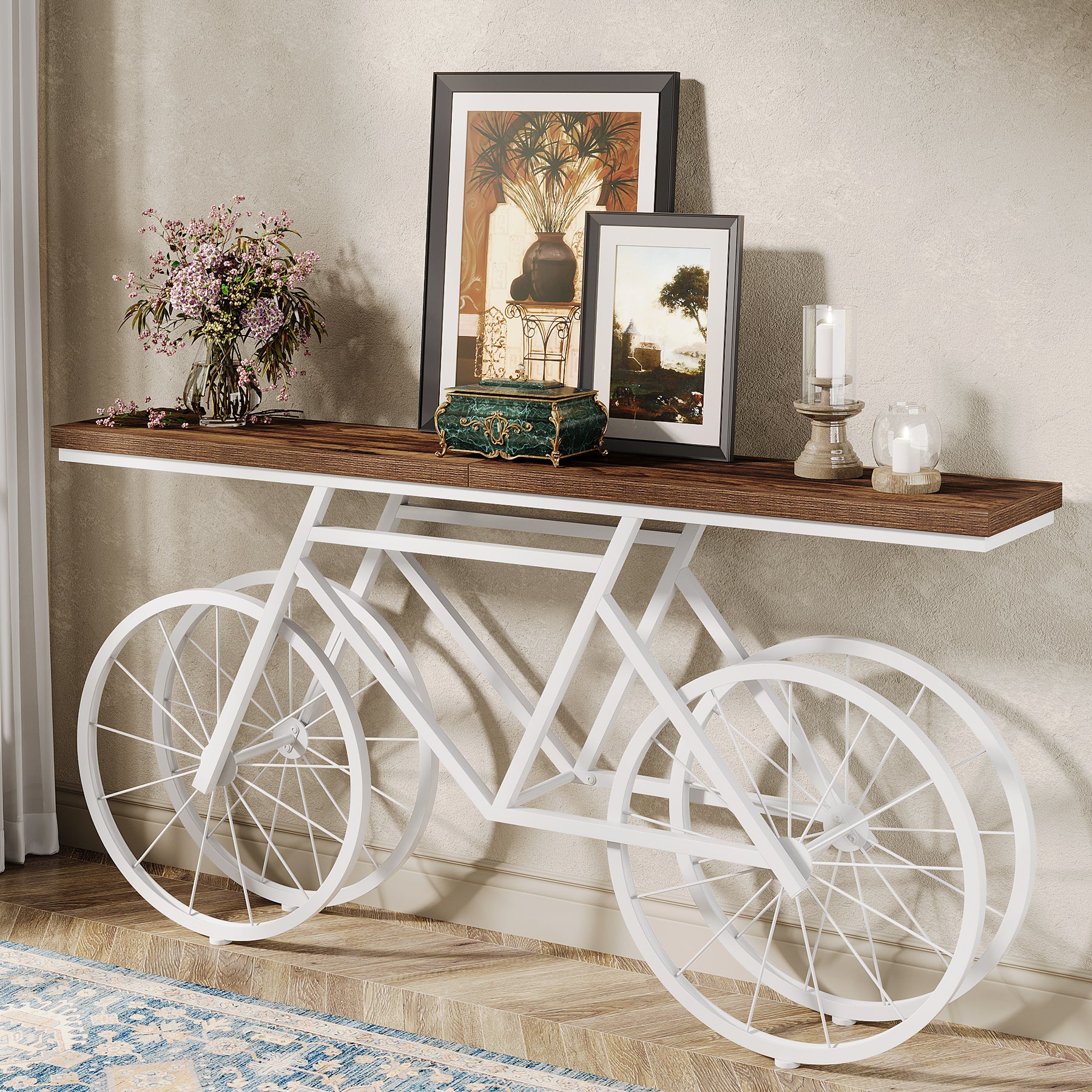 70.9" Bike Console Table, Extra Long Bicycle Tables - Image 8