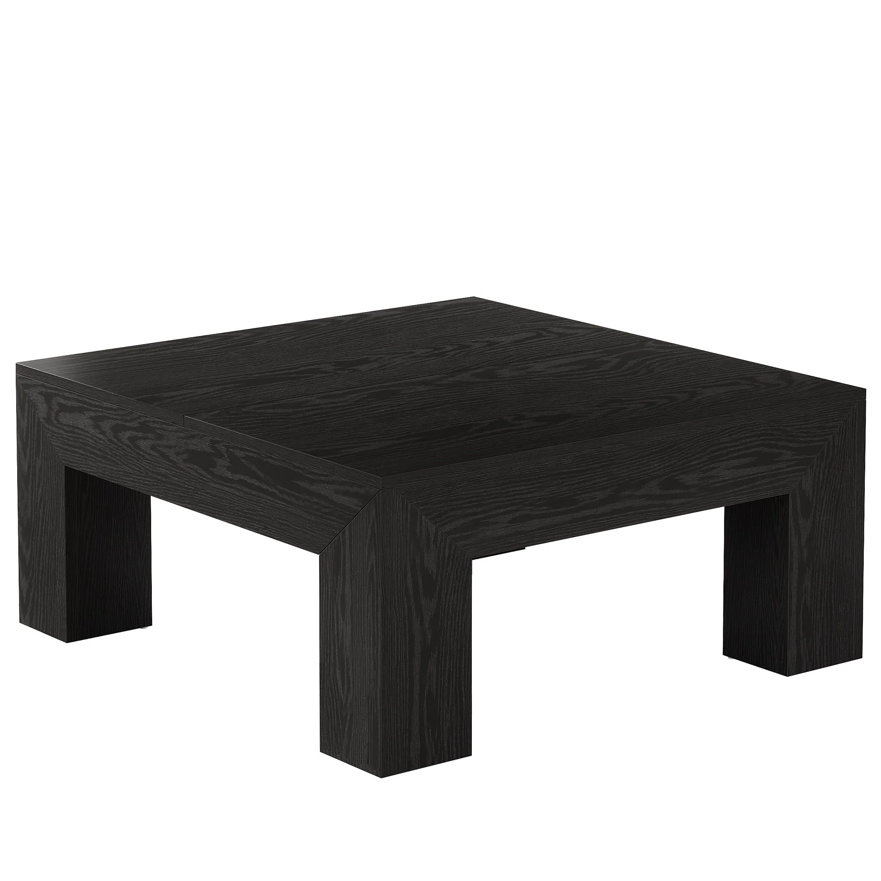 39-Inch Square Rustic Coffee Table, Small Cocktail Table for Living Room - Image 8