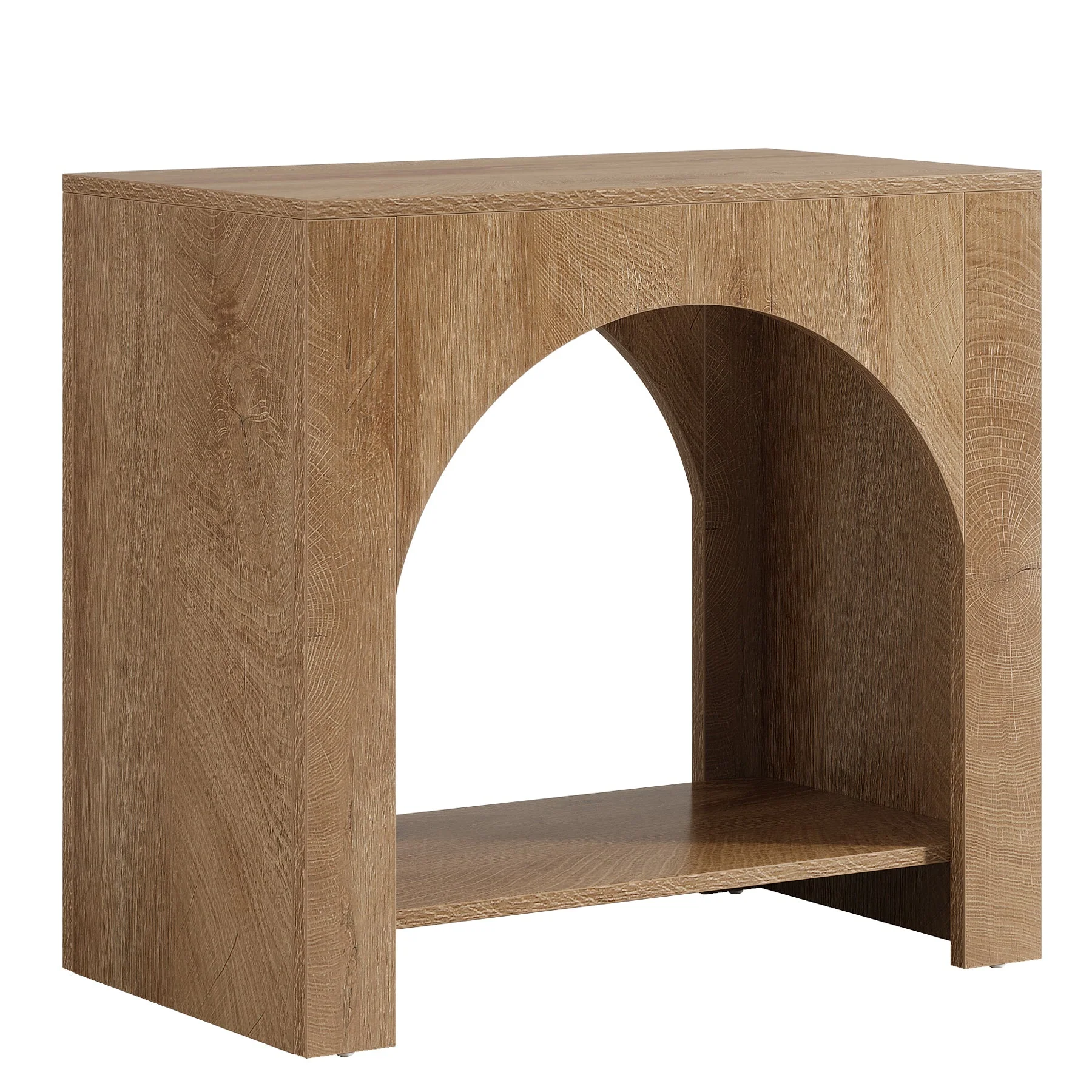 27" End Table, 2 Tier Square Side Table with Storage Shelf - Image 7
